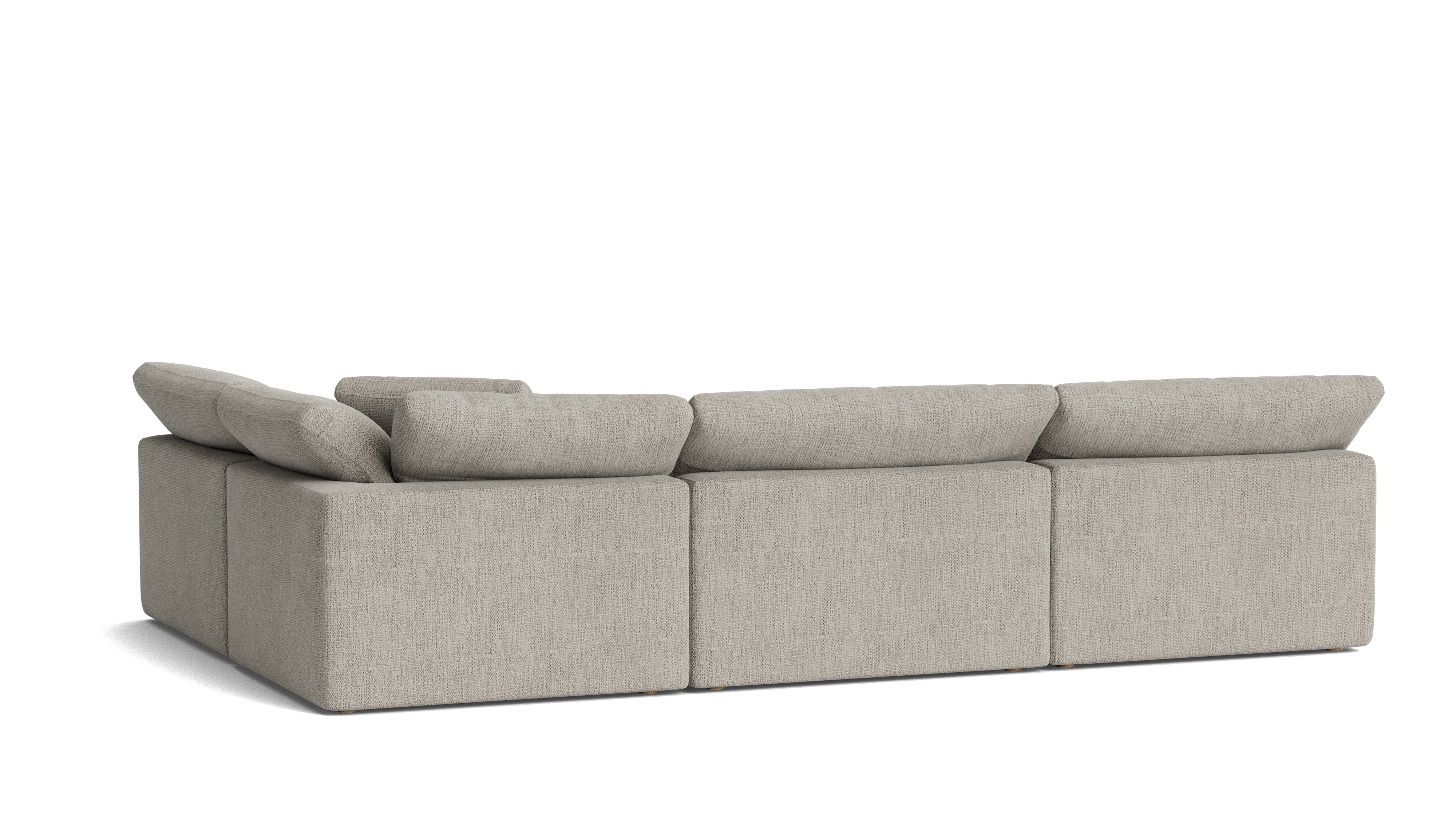 Movie Night™ 4-Piece Modular Sectional Open, Large, Oatmeal