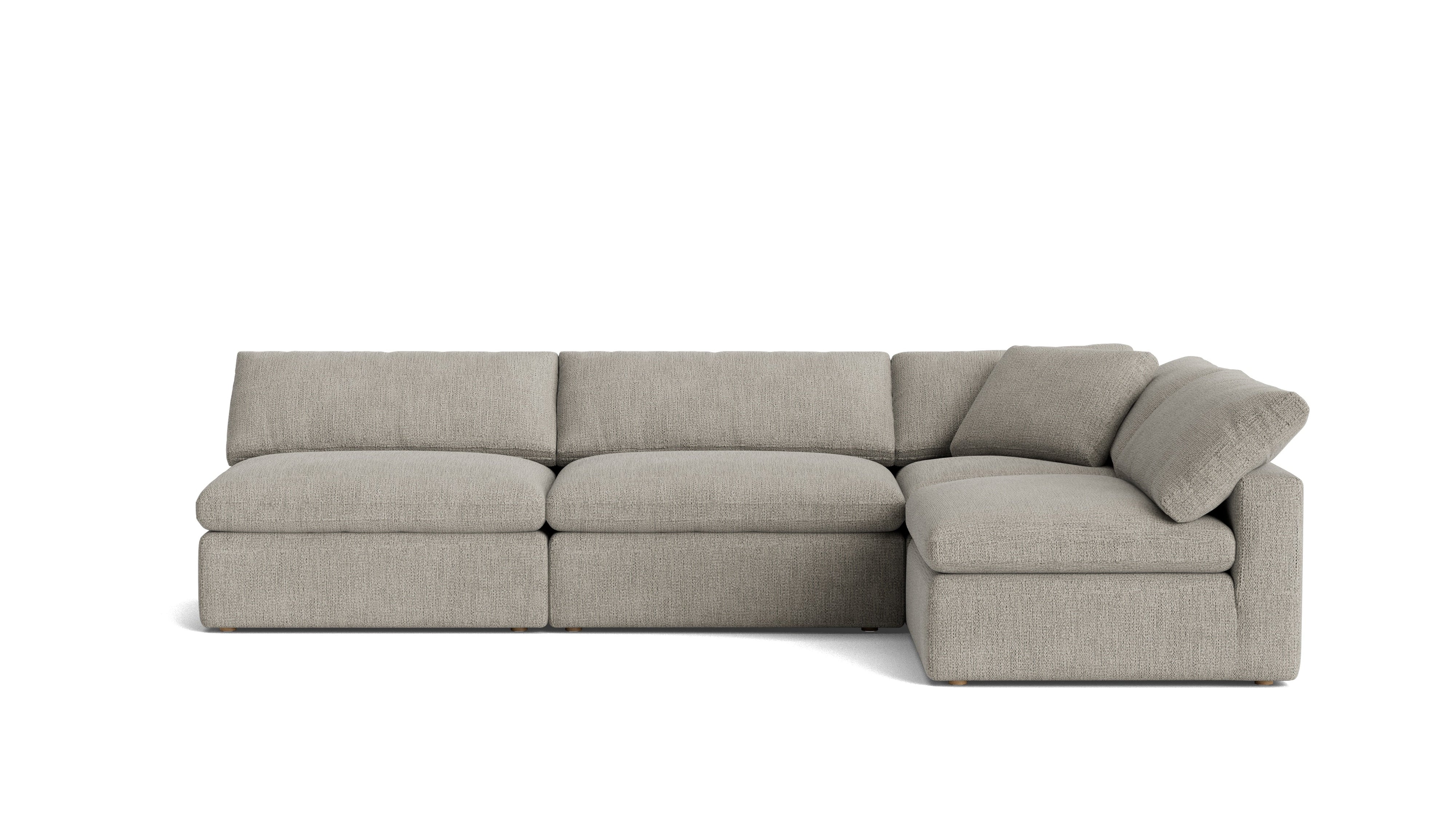 Movie Night™ 4-Piece Modular Sectional Open, Large, Oatmeal