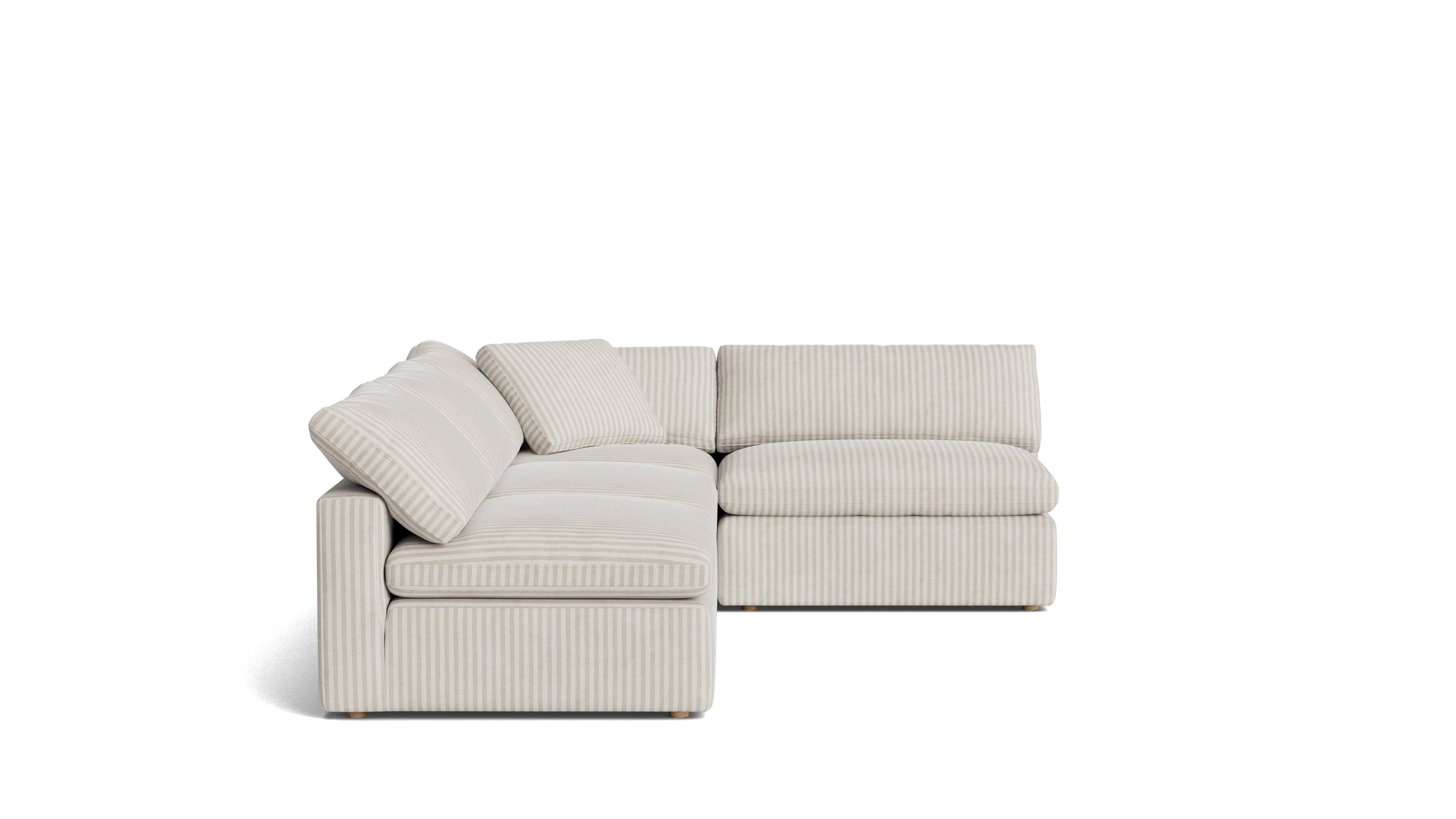 Movie Night™ 4-Piece Modular Sectional Open, Large, Newport Stripe