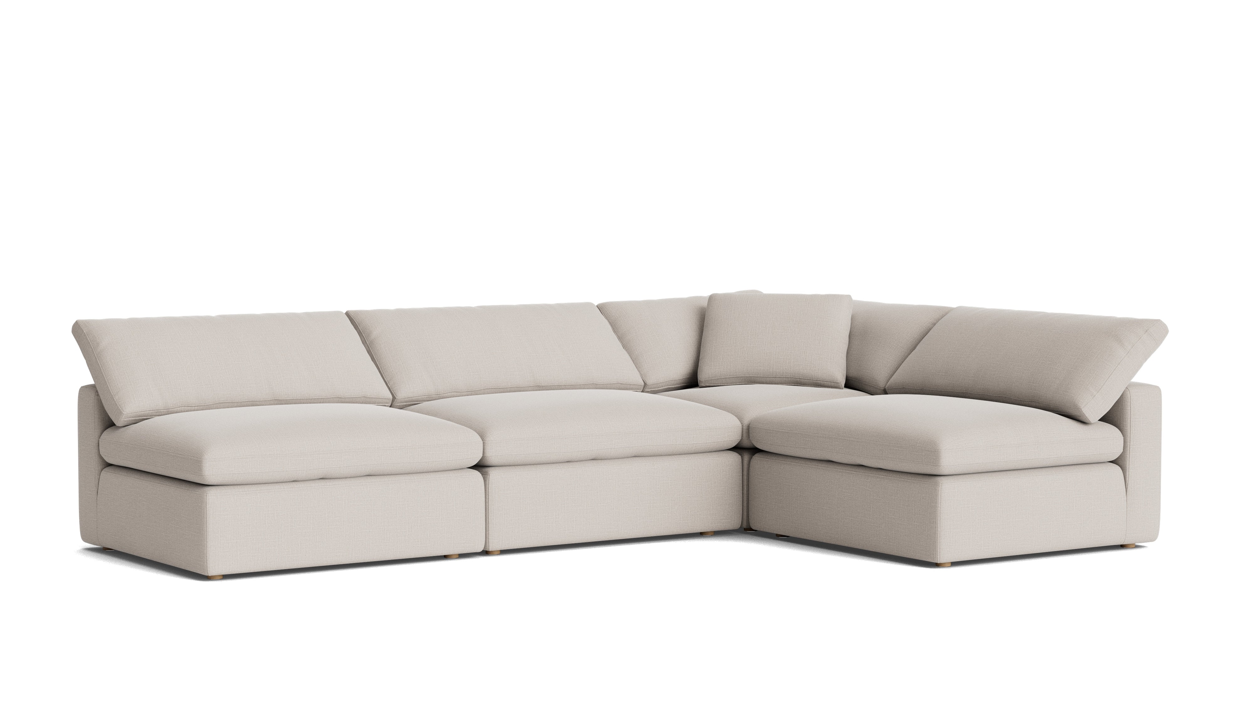 Movie Night™ 4 - Piece Modular Sectional Open, Large, Clay - Sundays CompanySEC-YJ-924-015