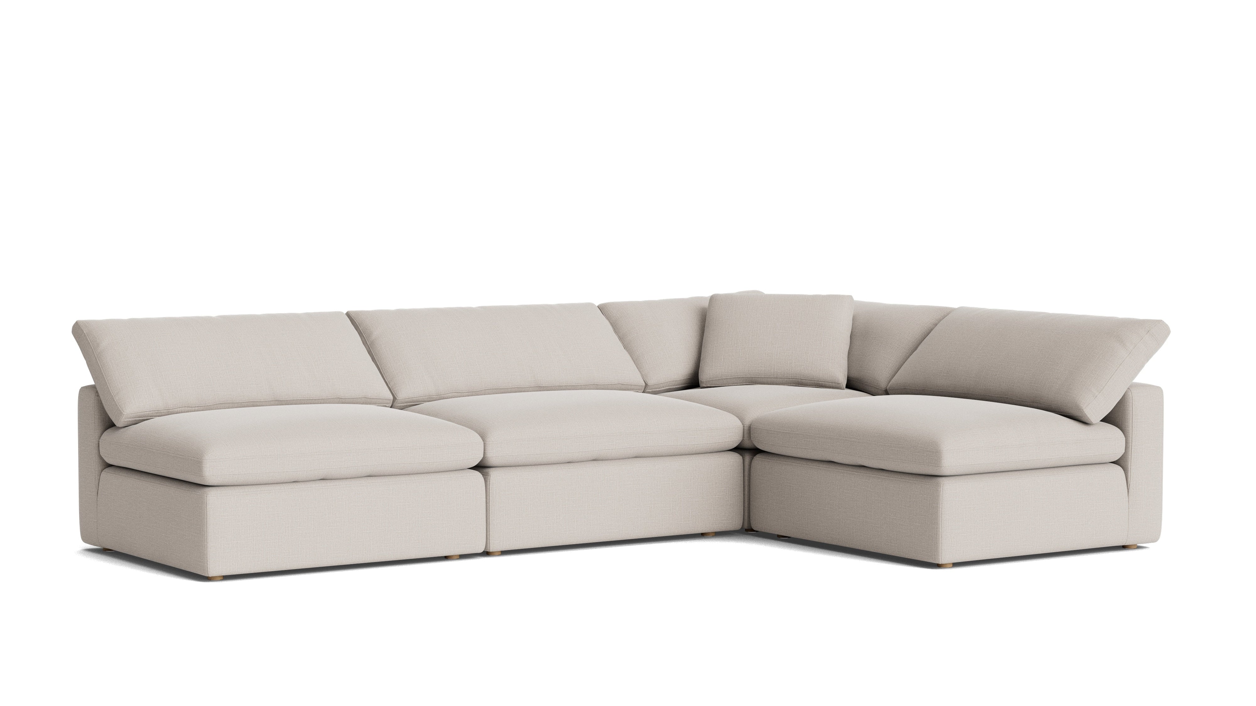 Movie Night™ 4-Piece Modular Sectional Open, Large, Clay