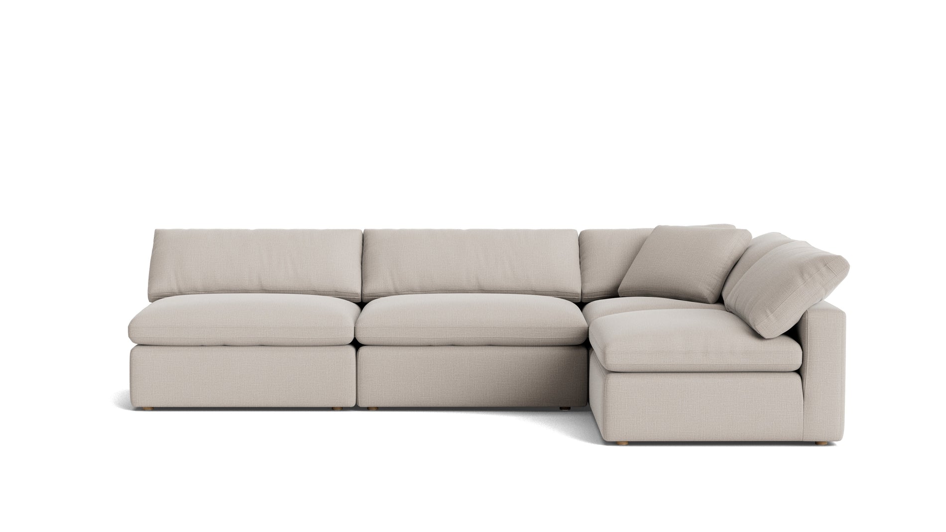 Movie Night™ 4-Piece Modular Sectional Open, Large, Clay_image