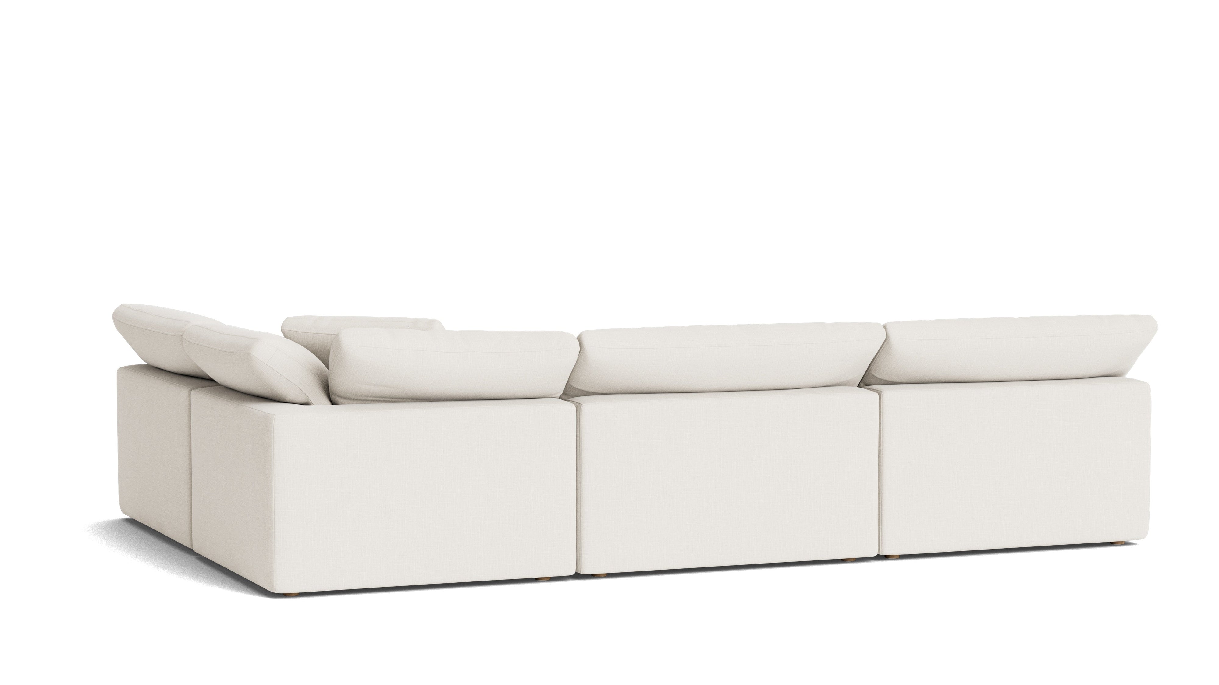 Movie Night™ 4-Piece Modular Sectional Open, Large, Cream Linen