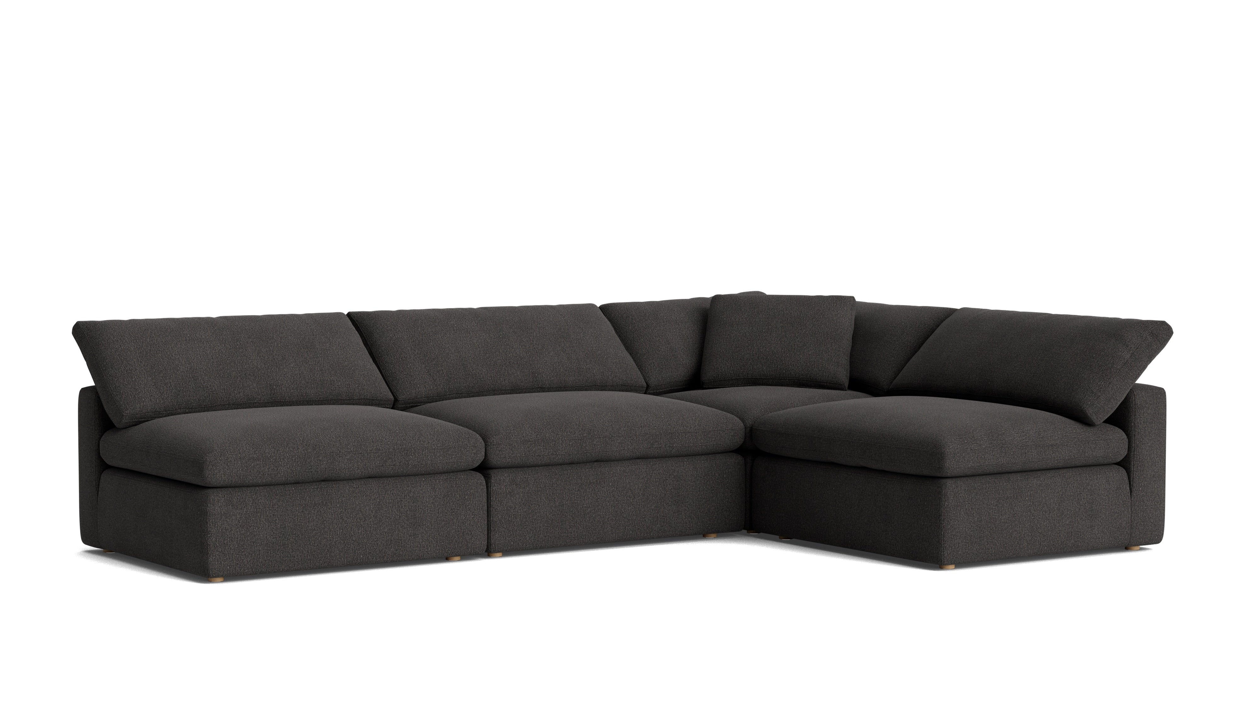 Movie Night™ 4-Piece Modular Sectional Open, Large, Dark Shadow