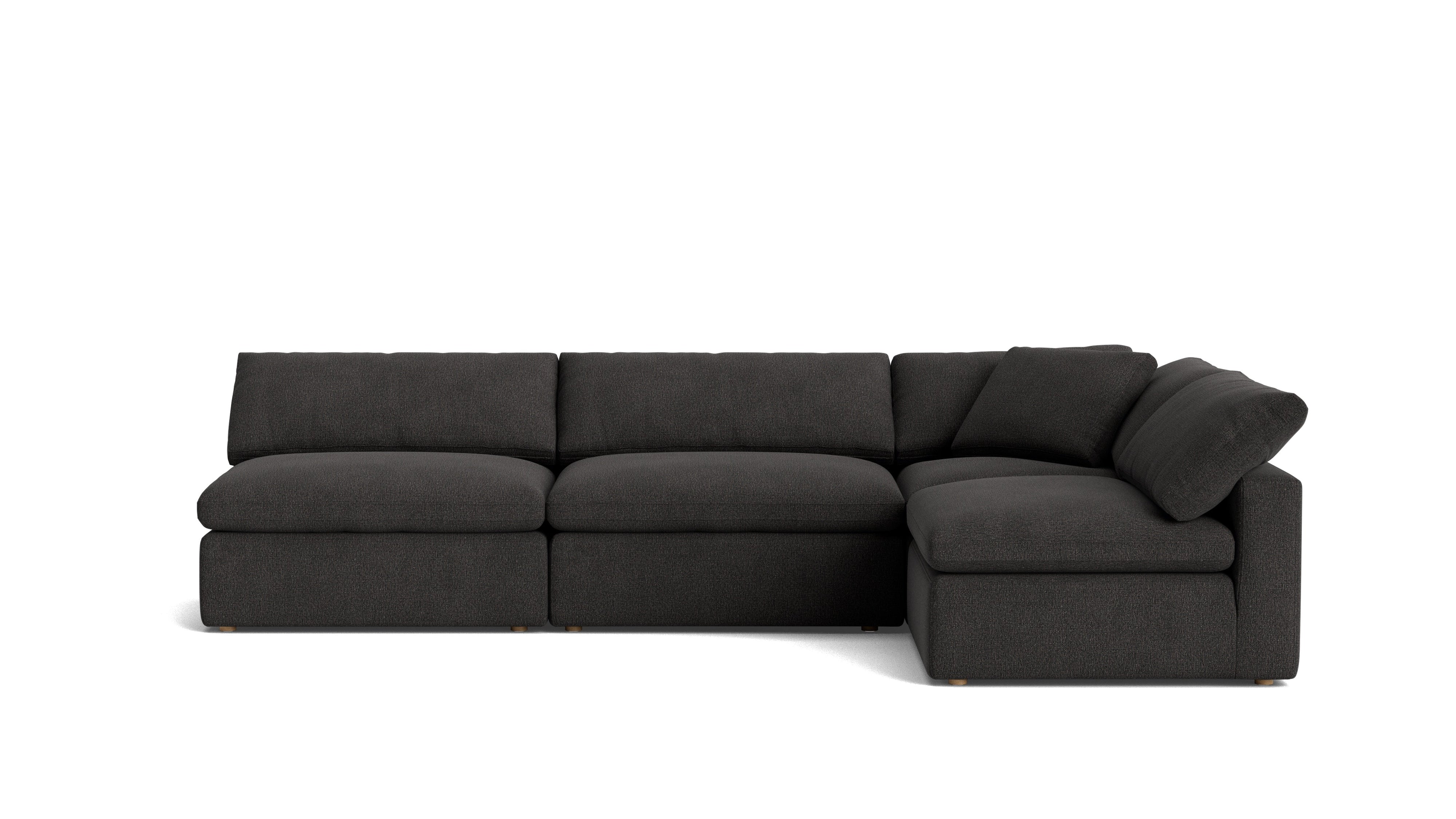 Movie Night™ 4-Piece Modular Sectional Open, Large, Dark Shadow