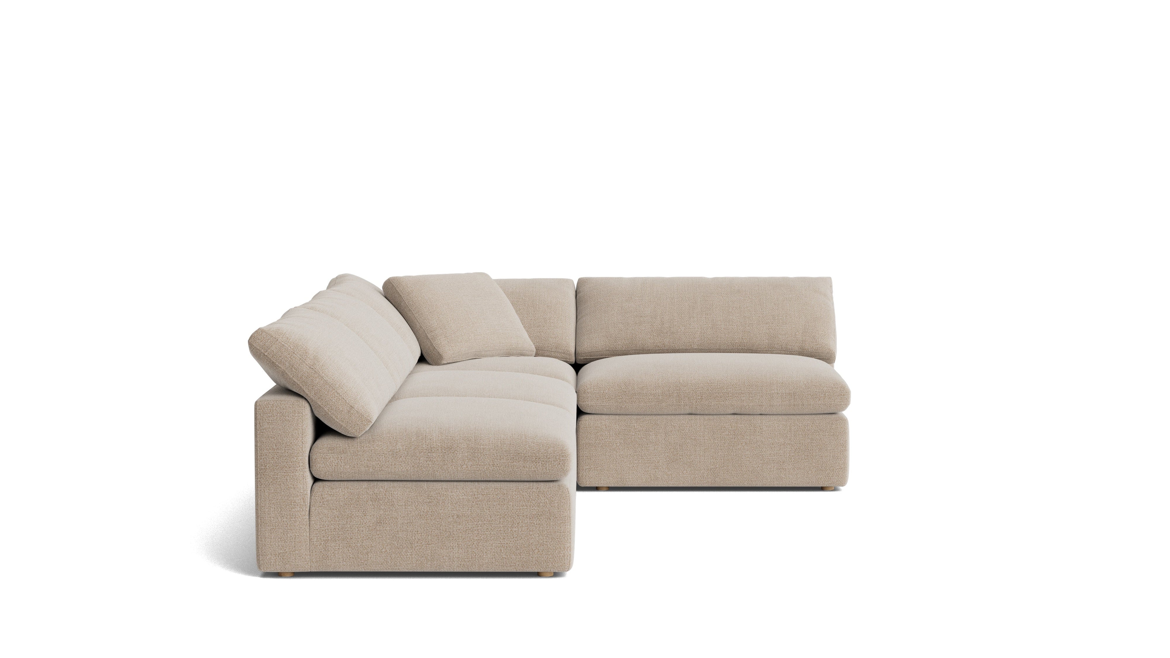 Movie Night™ 4-Piece Modular Sectional Open, Large, Champagne