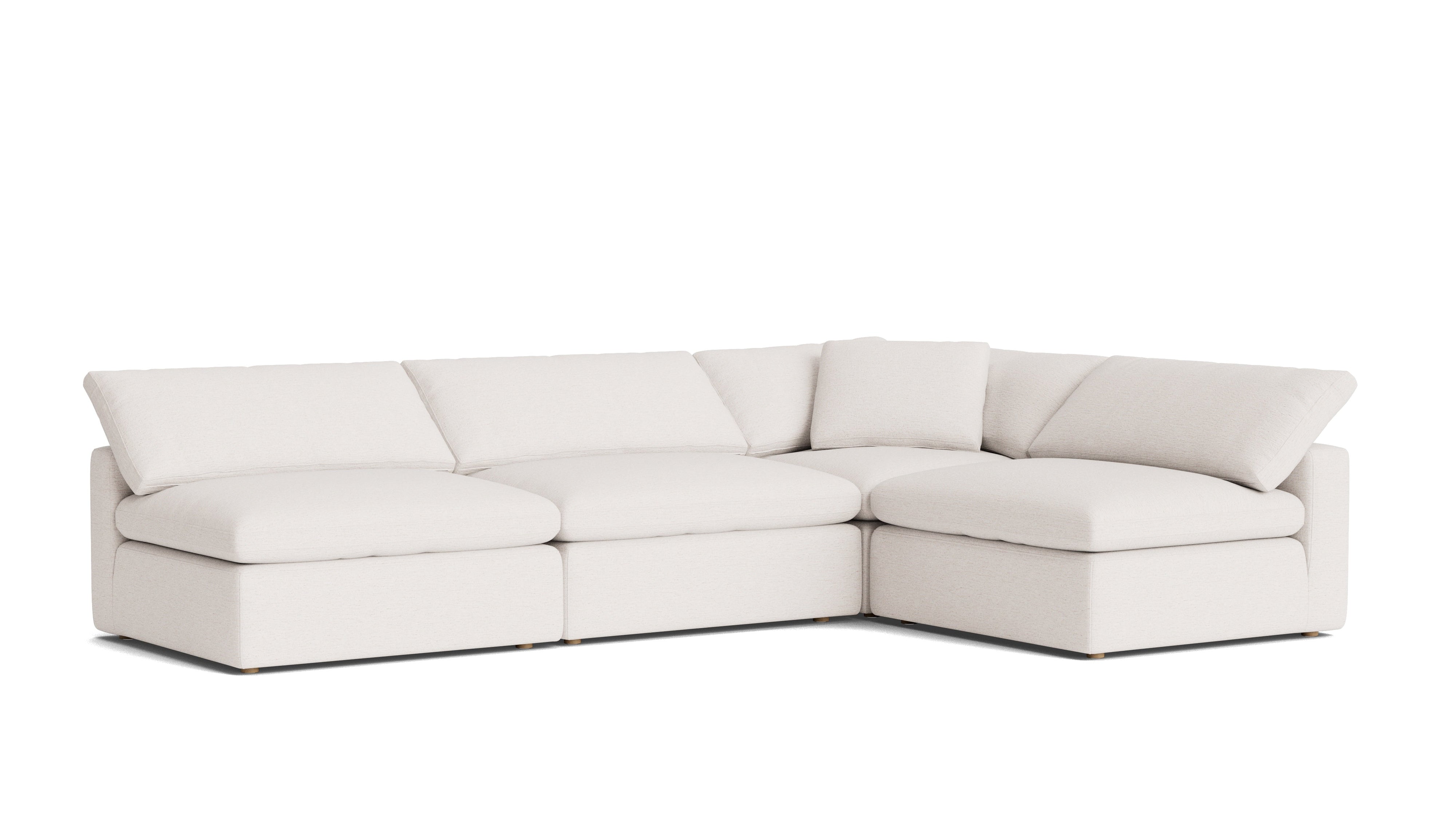 Movie Night™ 4-Piece Modular Sectional Open, Large, Nomad Snow