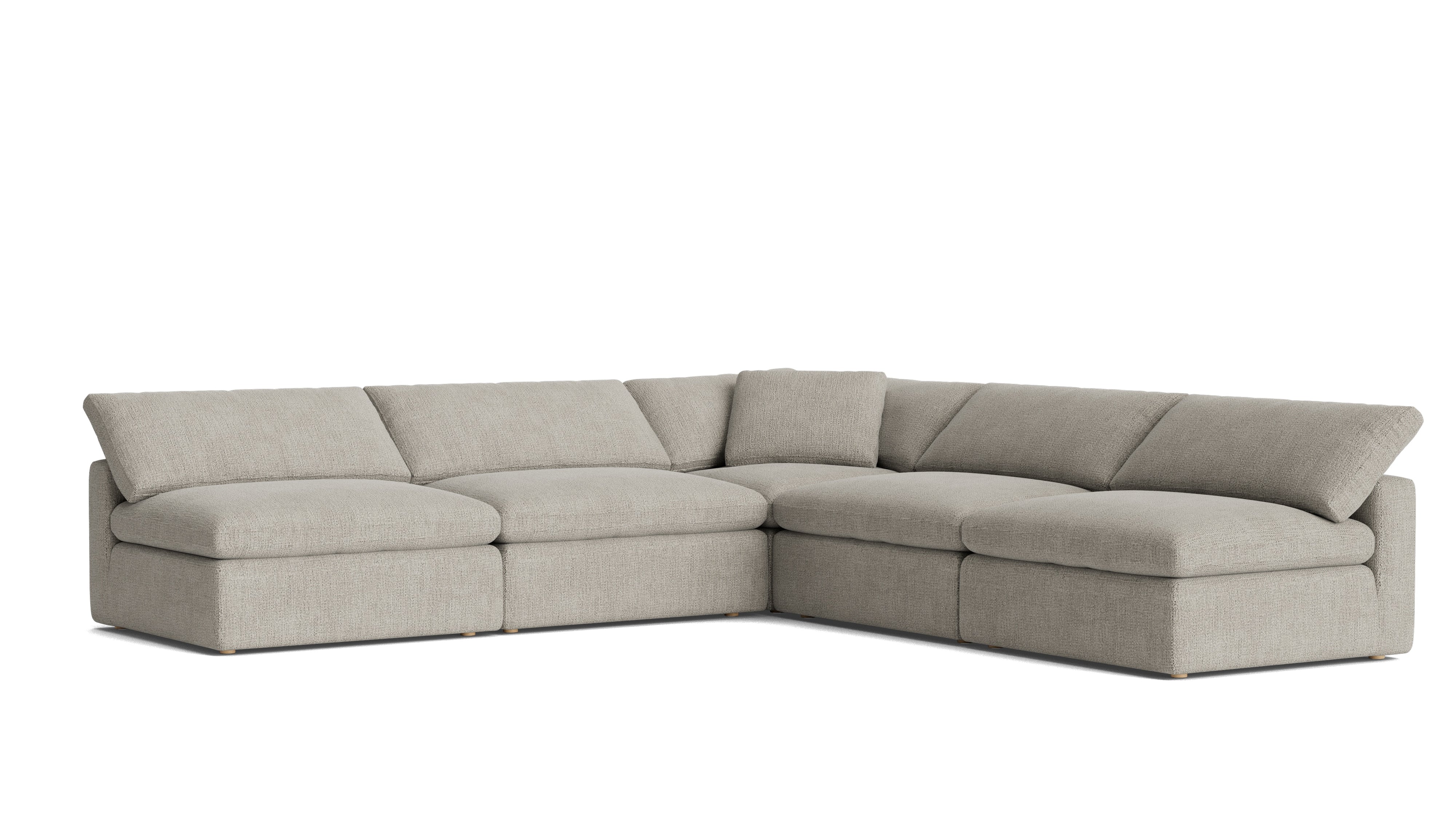 Movie Night™ 5 - Piece Modular Sectional Open, Large, Oatmeal - Sundays CompanySEC-YJ-925-007