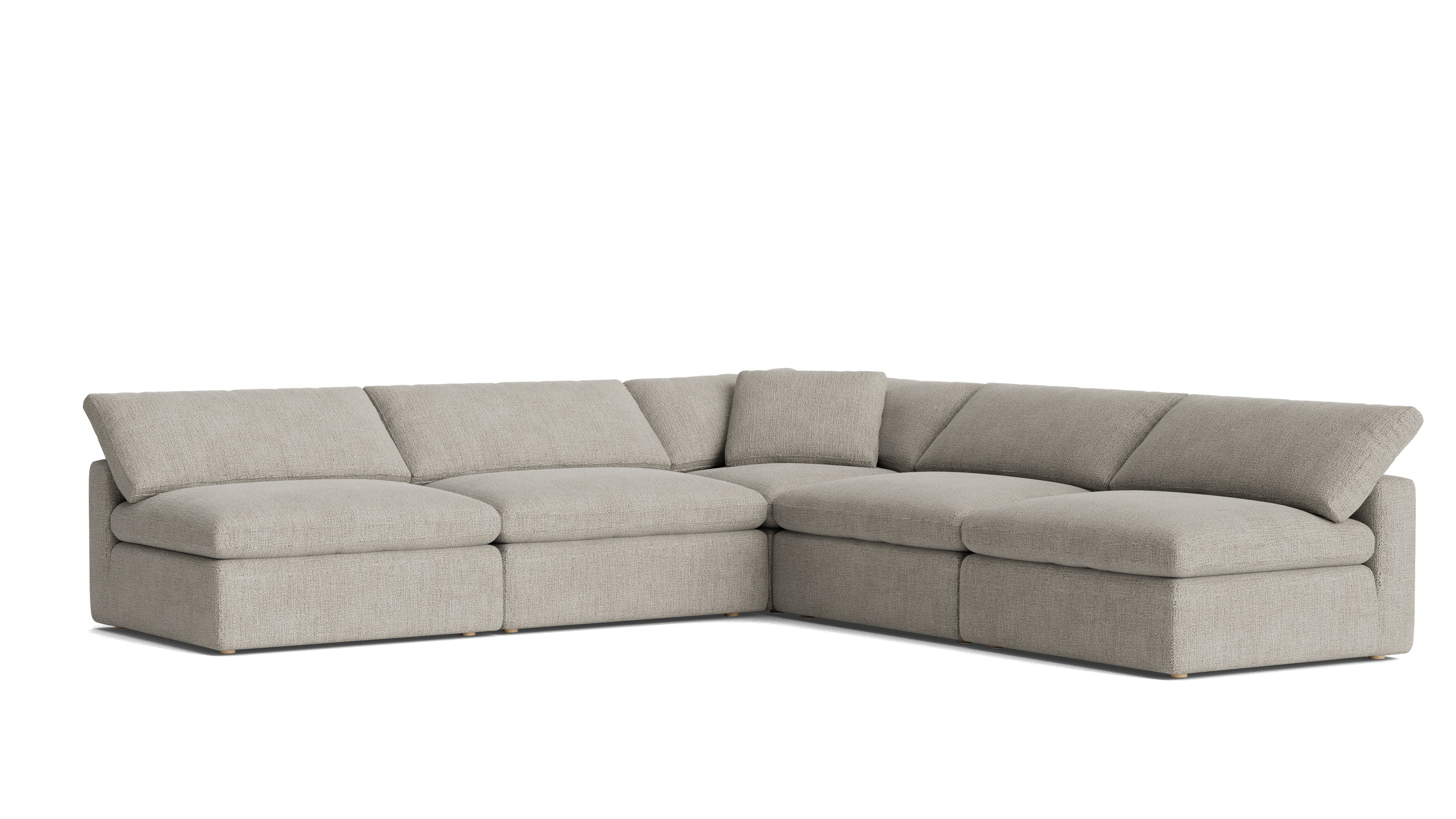 Movie Night™ 5-Piece Modular Sectional Open, Large, Oatmeal