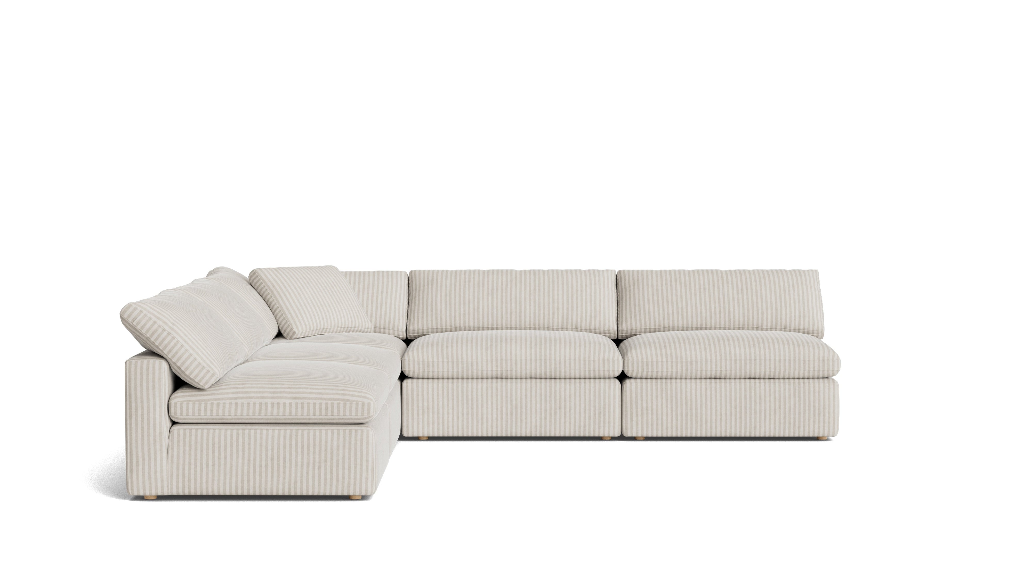 Movie Night™ 5-Piece Modular Sectional Open, Large, Newport Stripe