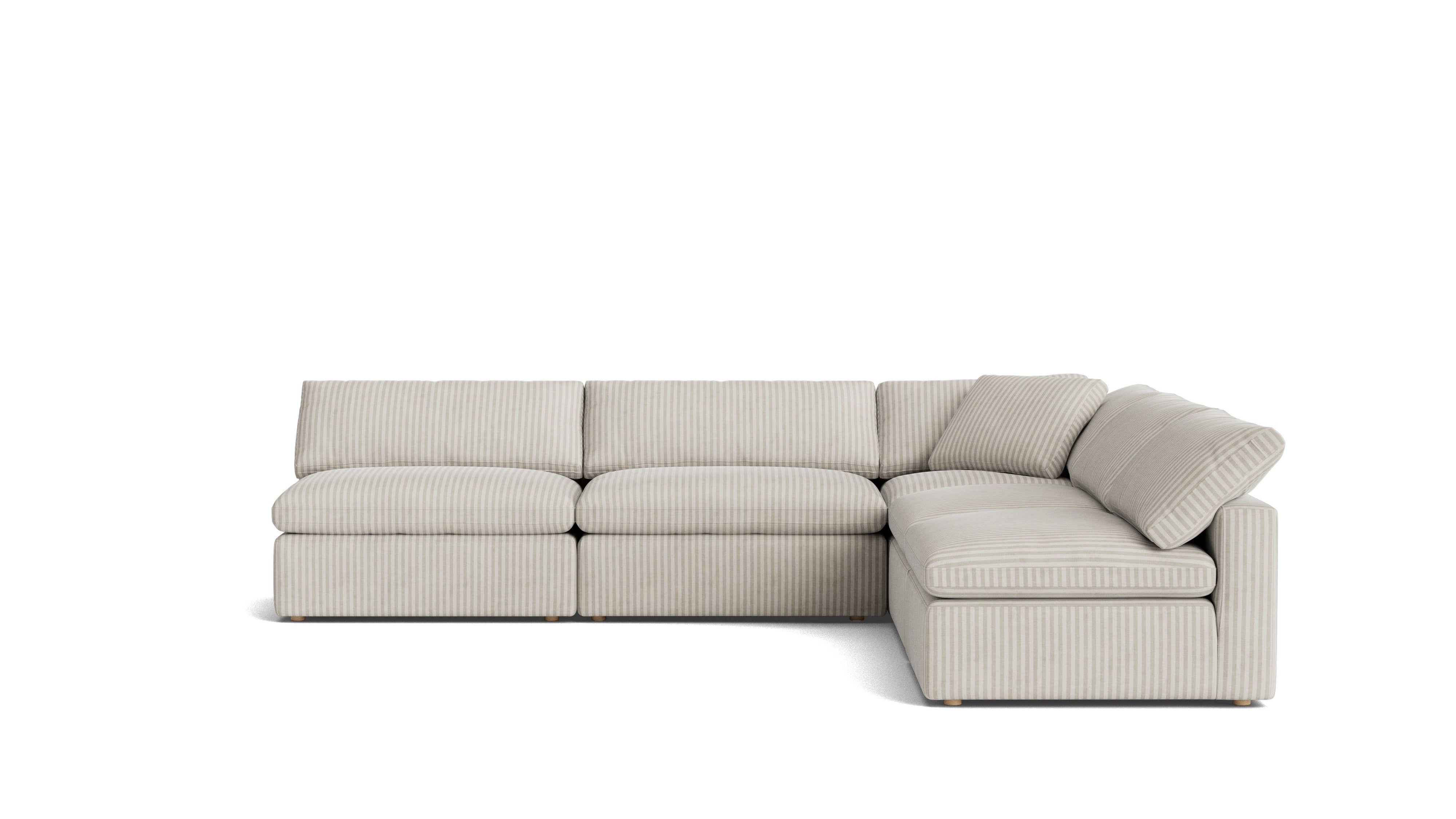 Movie Night™ 5-Piece Modular Sectional Open, Large, Newport Stripe