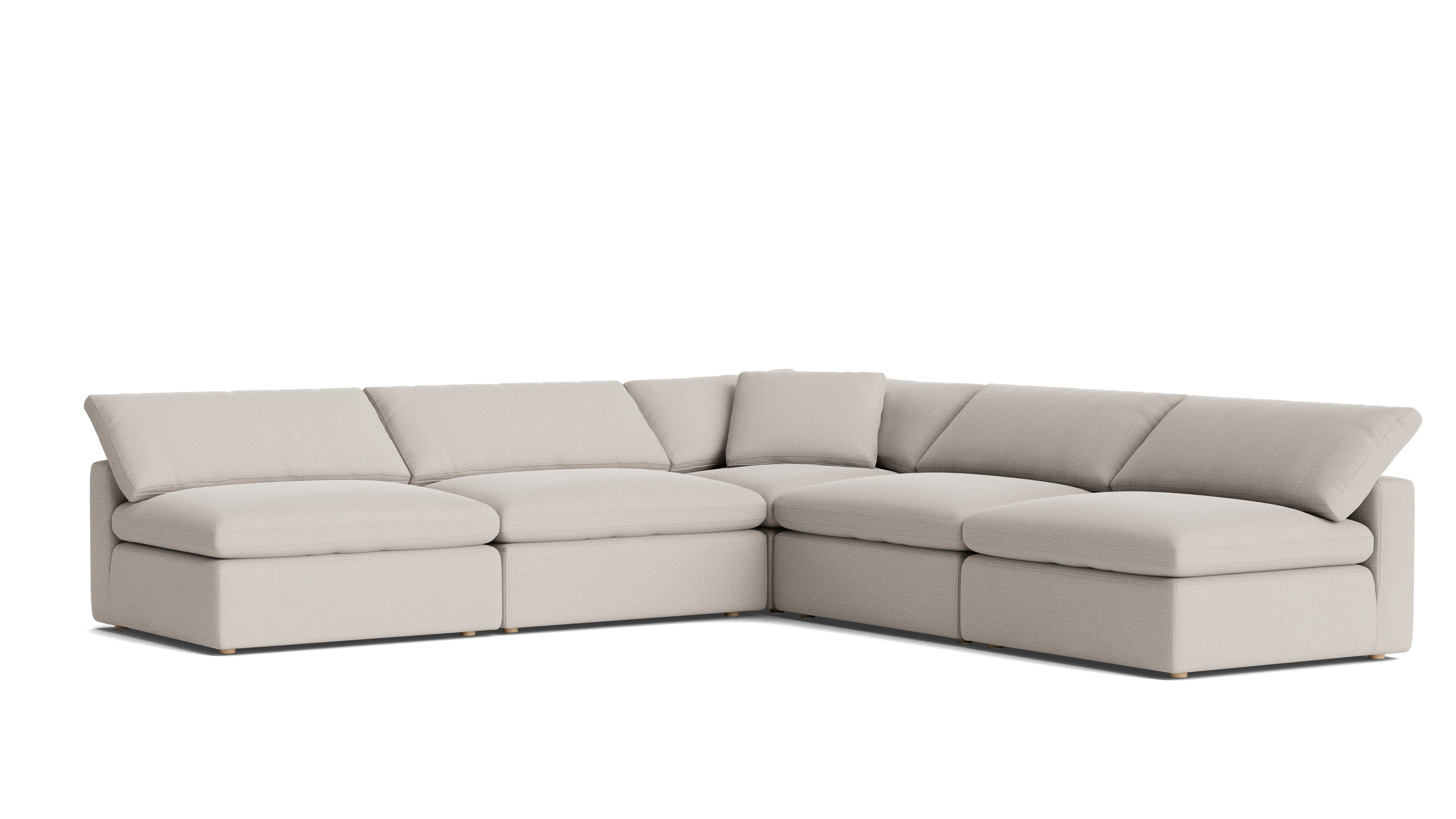 Movie Night™ 5-Piece Modular Sectional Open, Large, Clay
