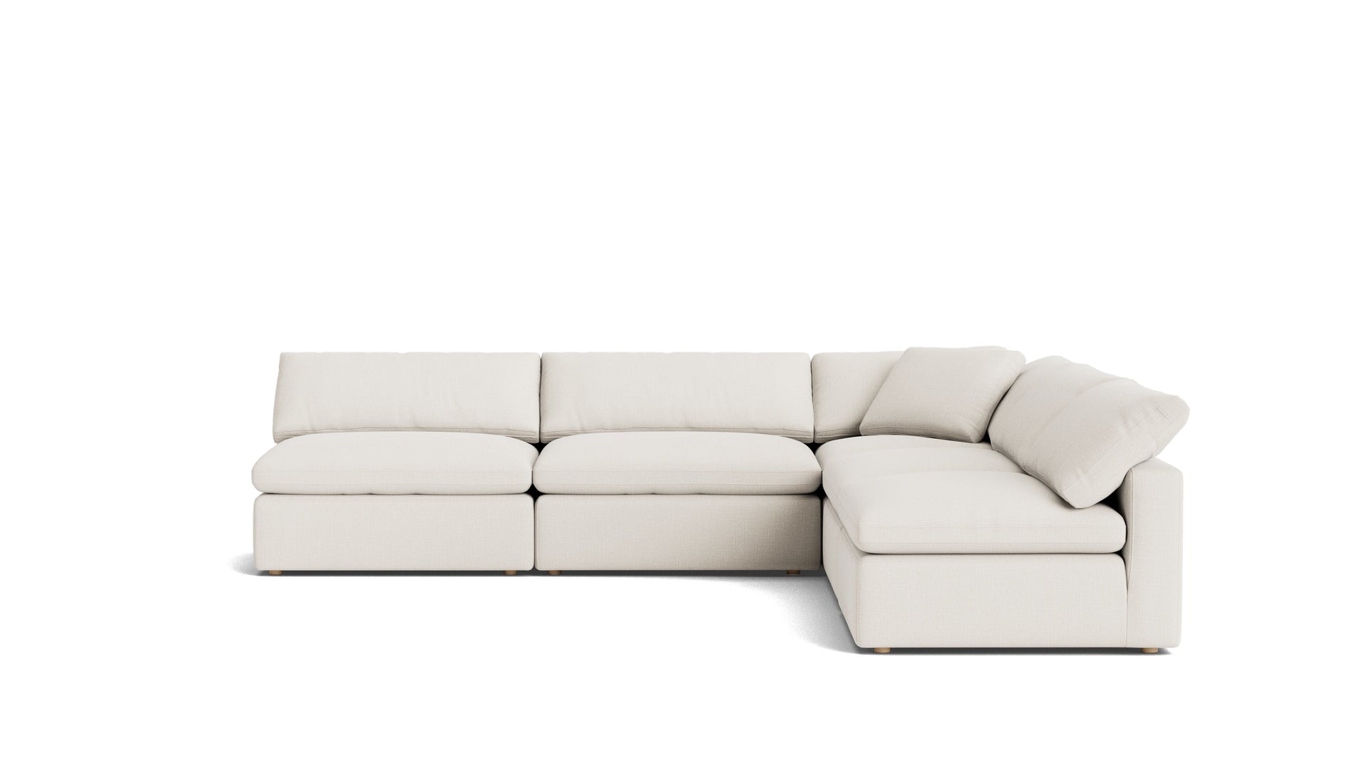 Movie Night™ 5-Piece Modular Sectional Open, Large, Cream Linen_image