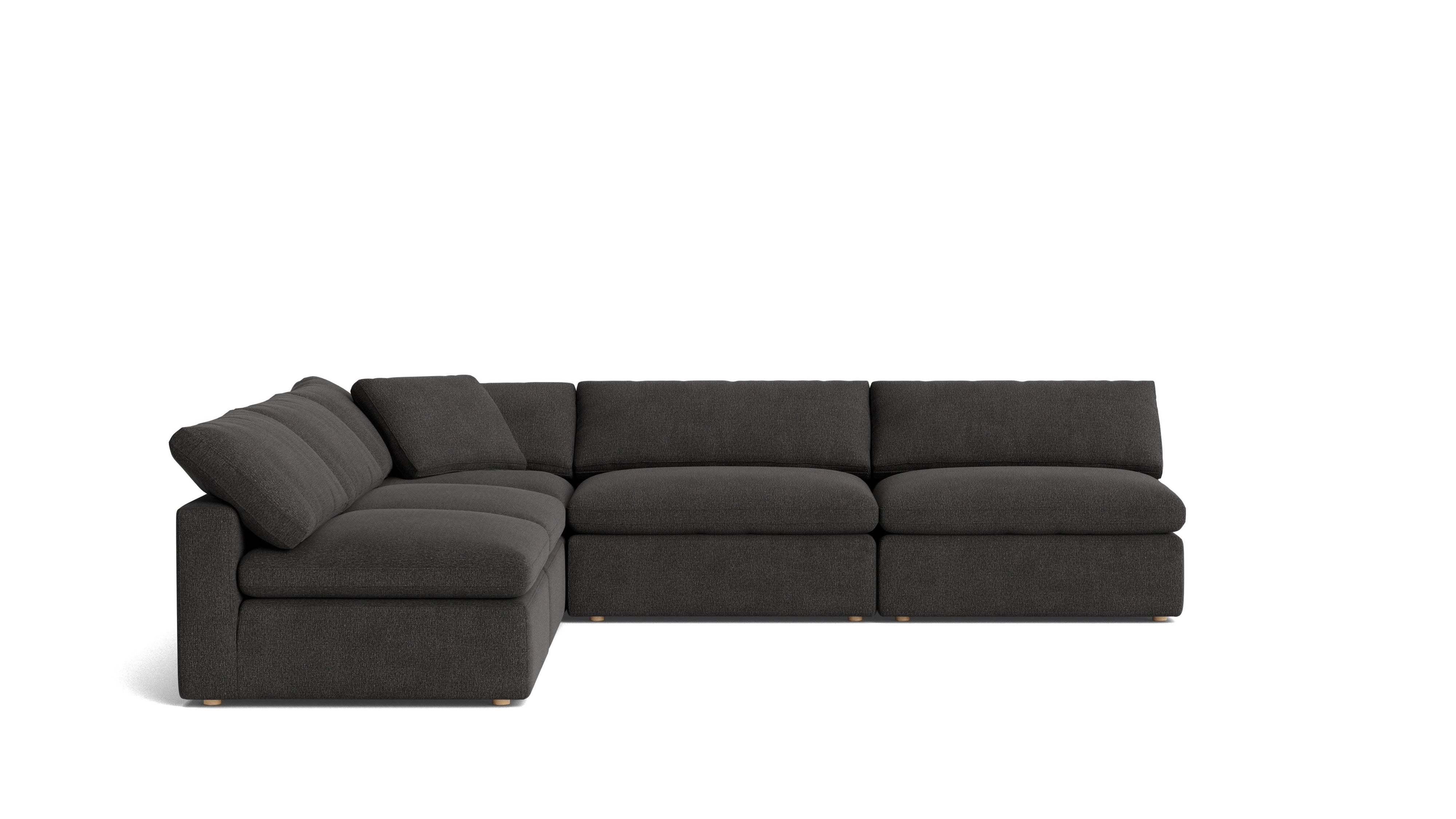Movie Night™ 5-Piece Modular Sectional Open, Large, Dark Shadow