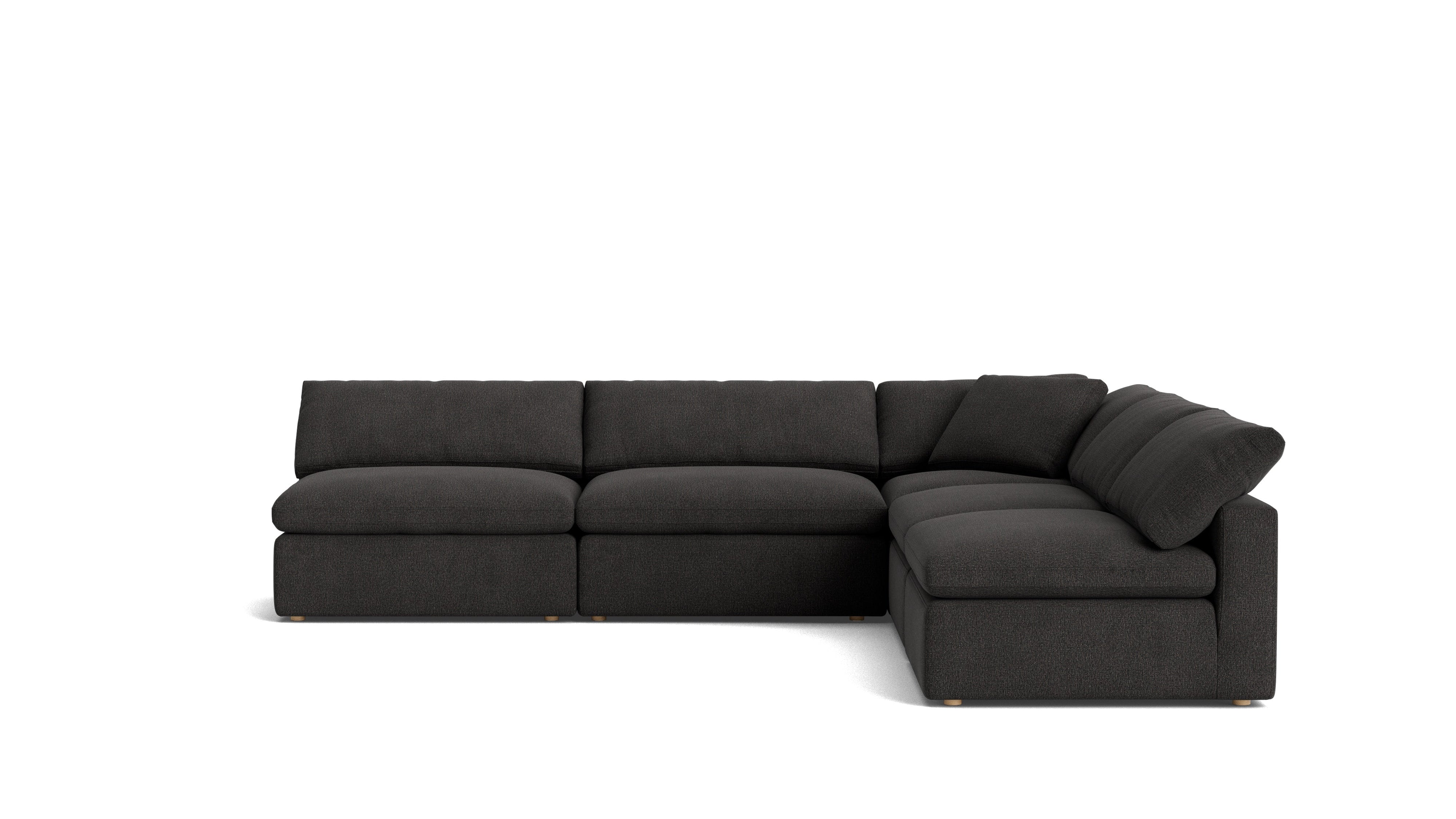 Movie Night™ 5-Piece Modular Sectional Open, Large, Dark Shadow