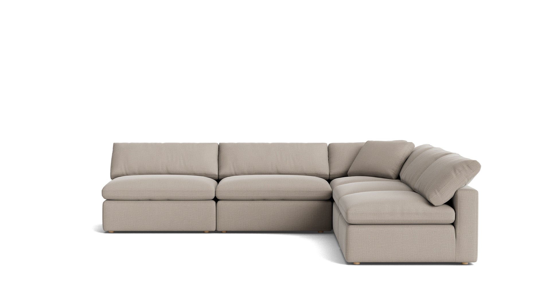 Movie Night™ 5-Piece Modular Sectional Open, Large, Light Pebble_image