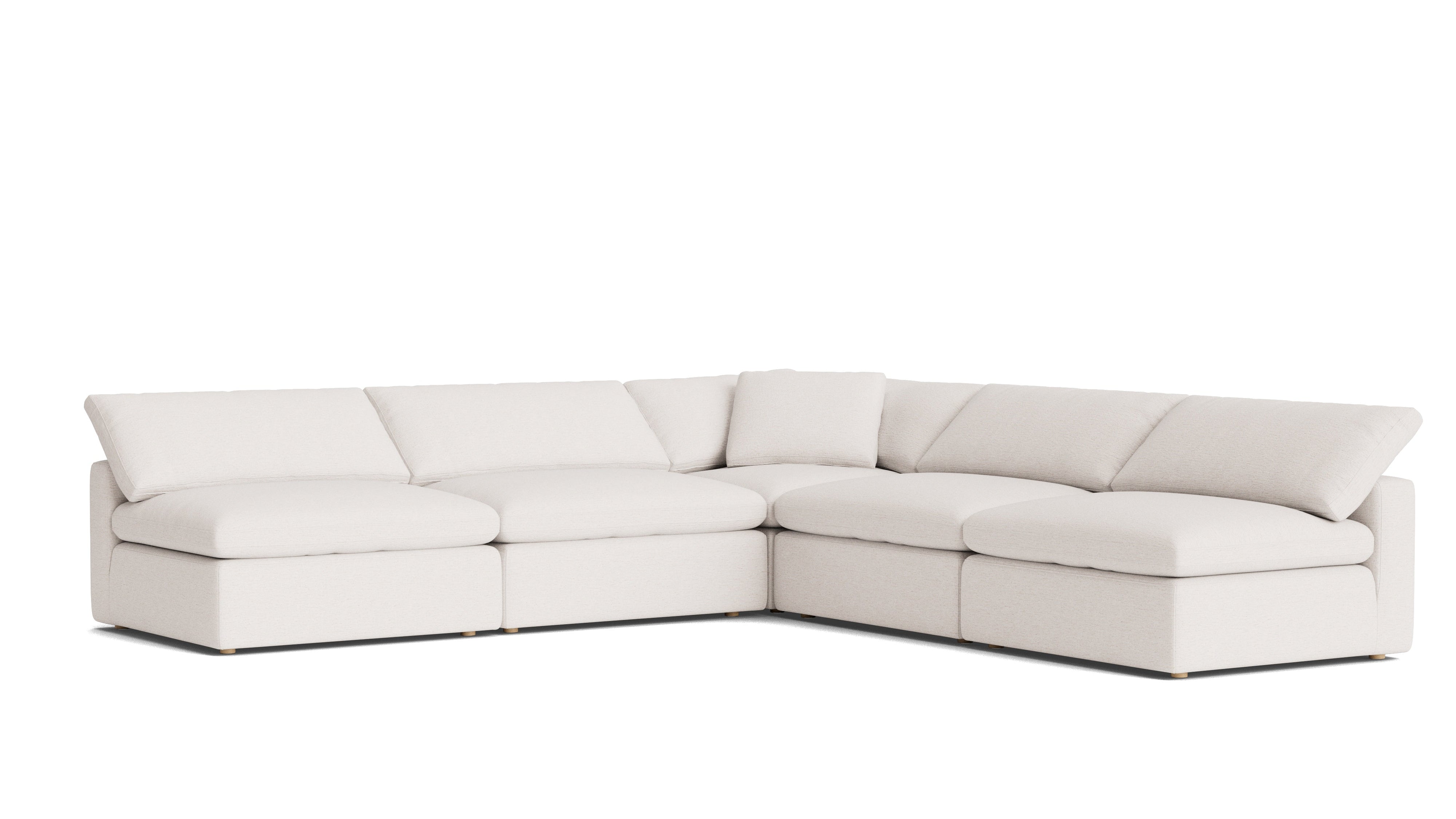 Movie Night™ 5-Piece Modular Sectional Open, Large, Nomad Snow