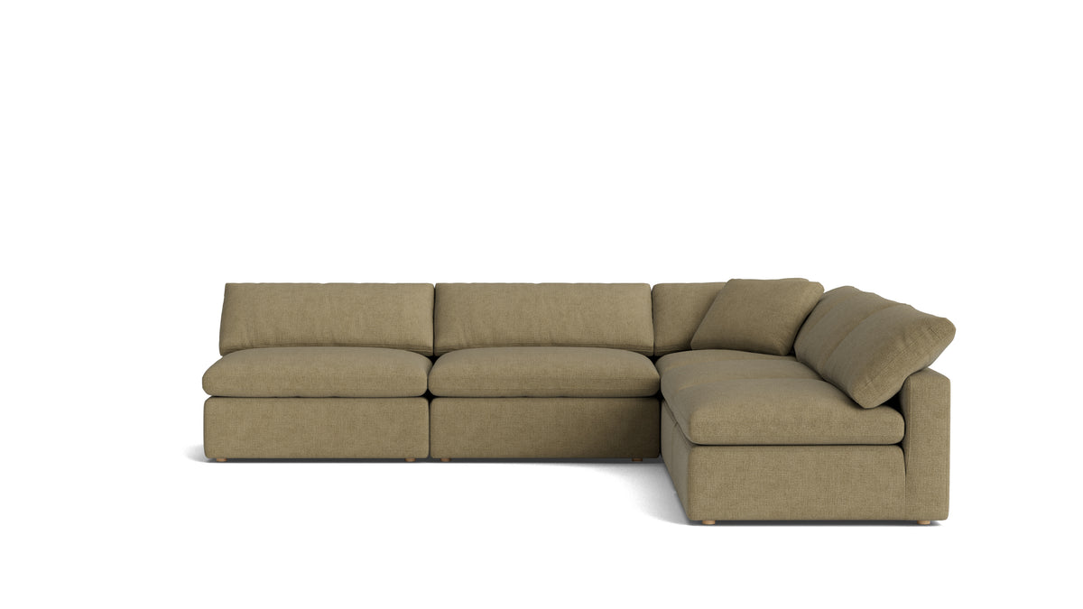 Movie Night™ 5-Piece Modular Sectional Open, Large, Olive