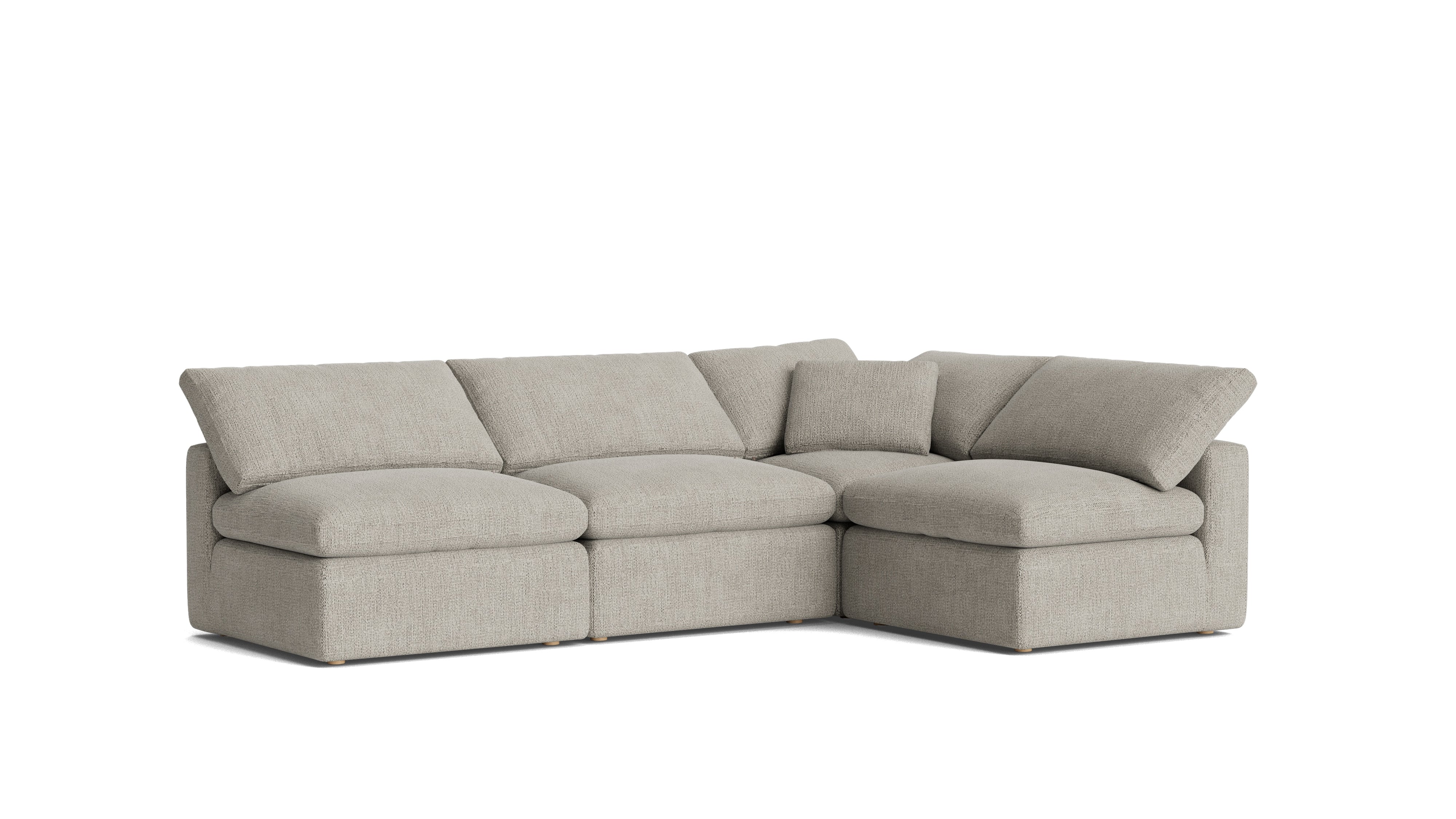 Movie Night™ 4 - Piece Modular Sectional Open, Standard, Oatmeal - Sundays CompanySEC-YJ-926-007