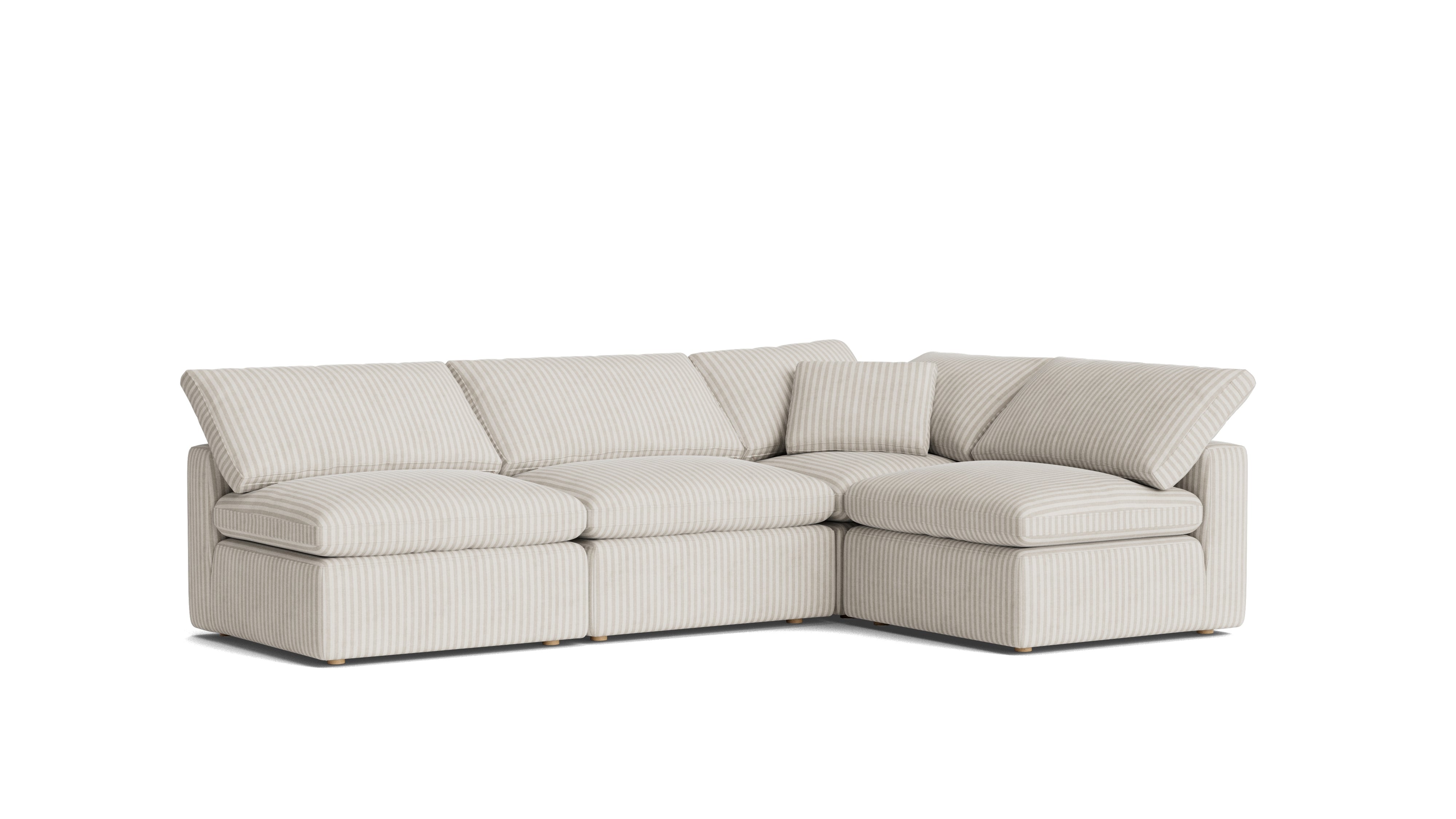 Movie Night™ 4 - Piece Modular Sectional Open, Standard, Newport Stripe - Sundays CompanySEC-YJ-926-011