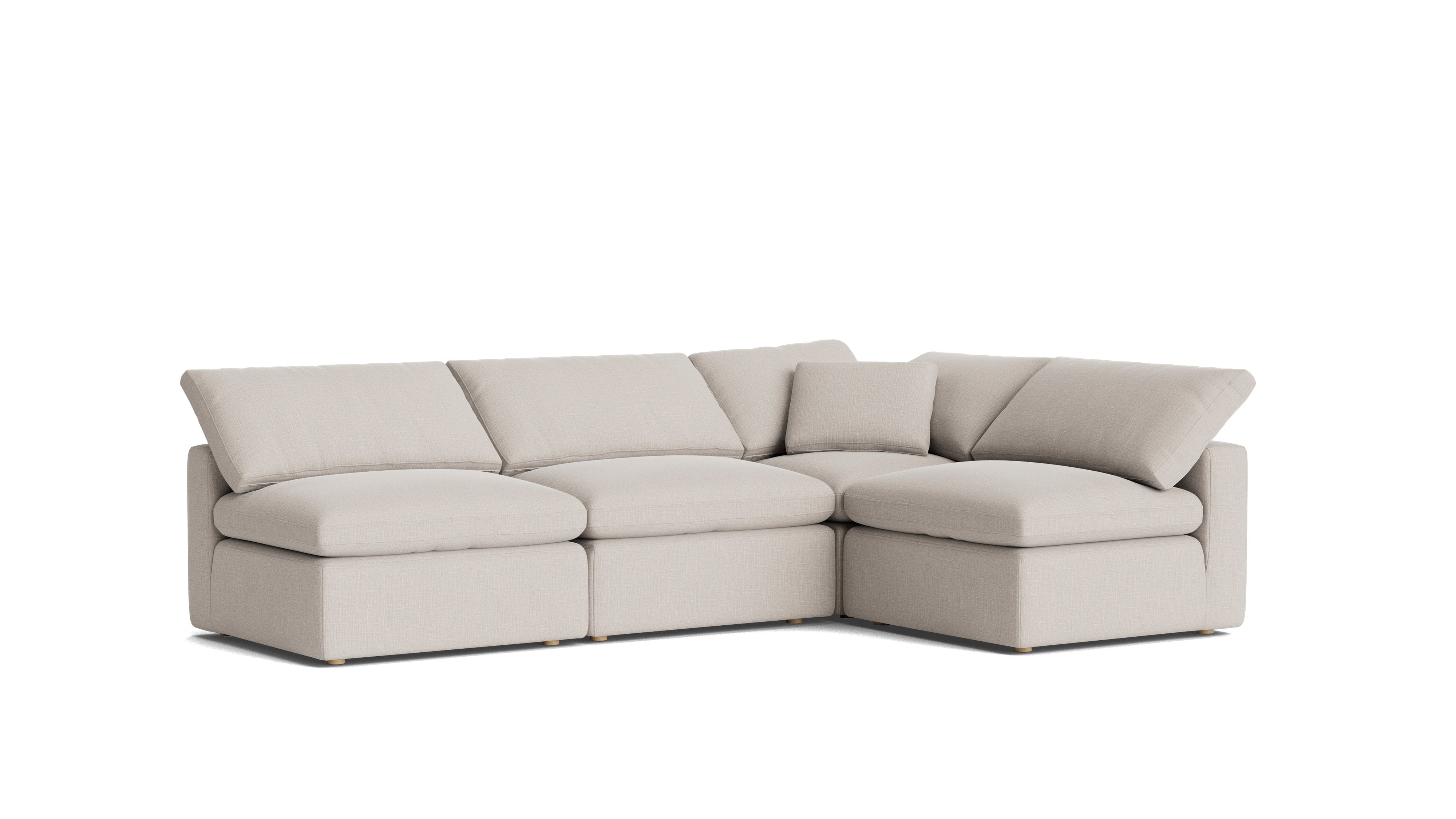 Movie Night™ 4-Piece Modular Sectional Open, Standard, Clay