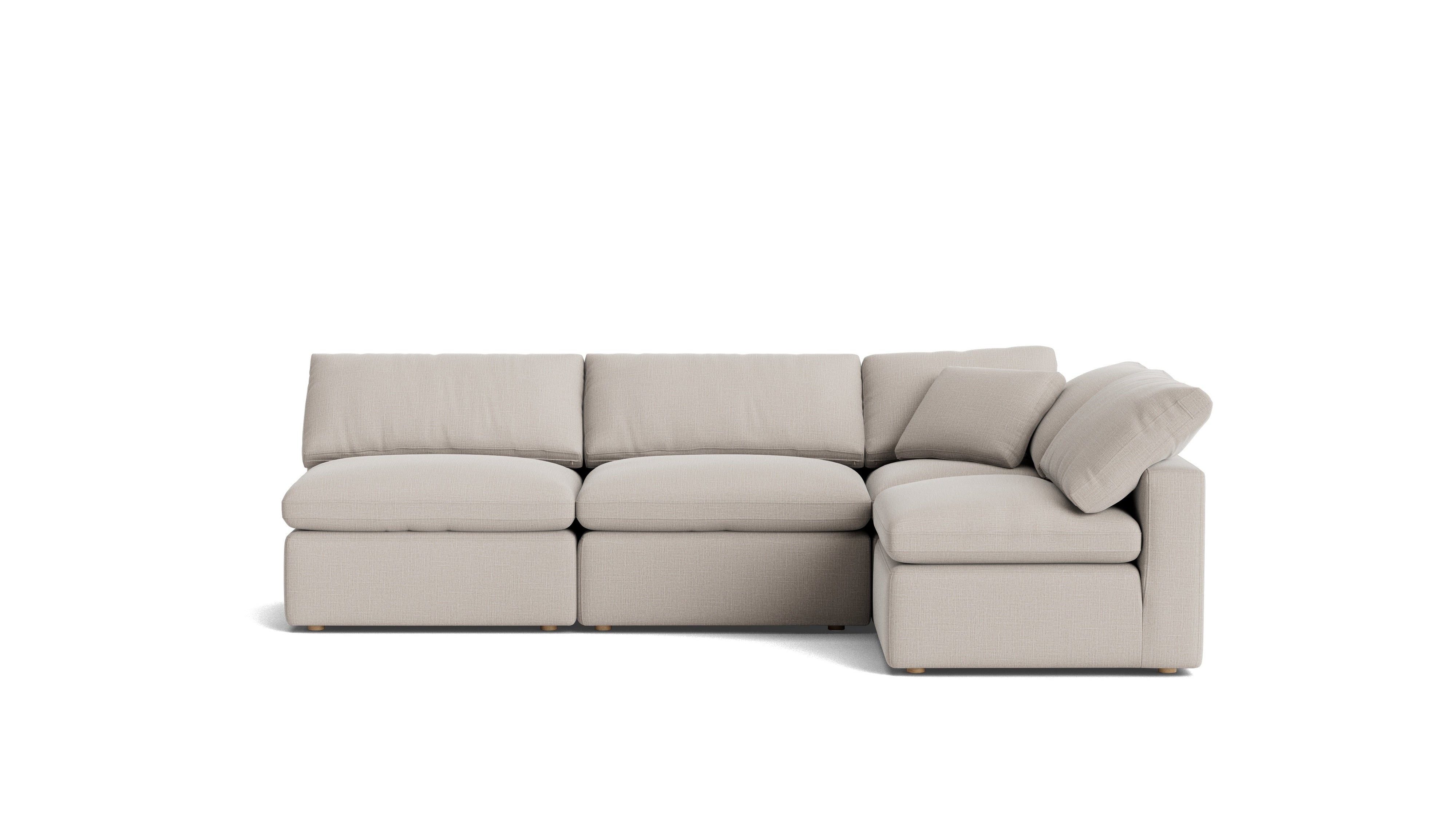 Movie Night™ 4-Piece Modular Sectional Open, Standard, Clay