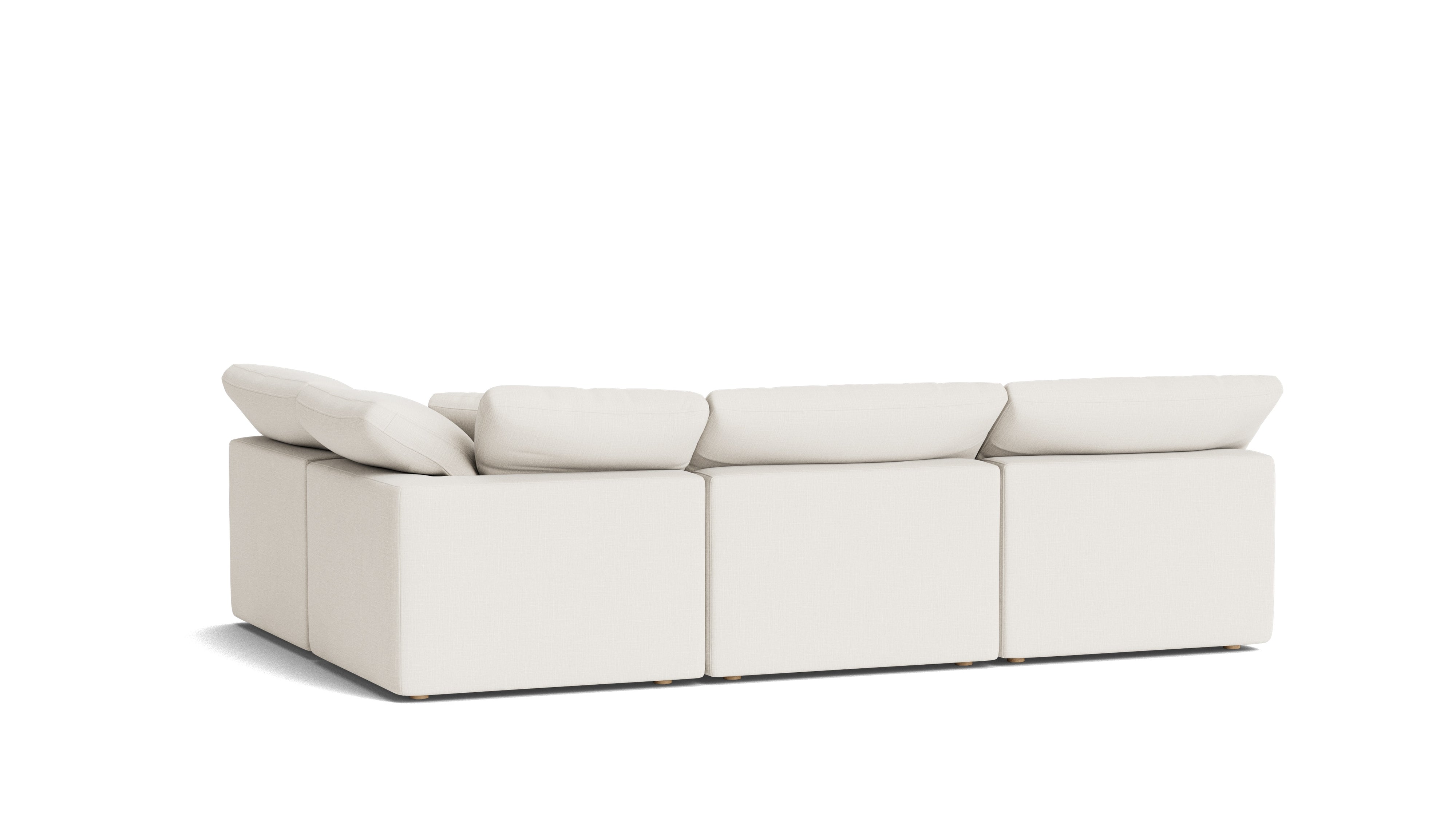 Movie Night™ 4 - Piece Modular Sectional Open, Standard, Cream Linen - Sundays CompanySEC-YJ-926-018