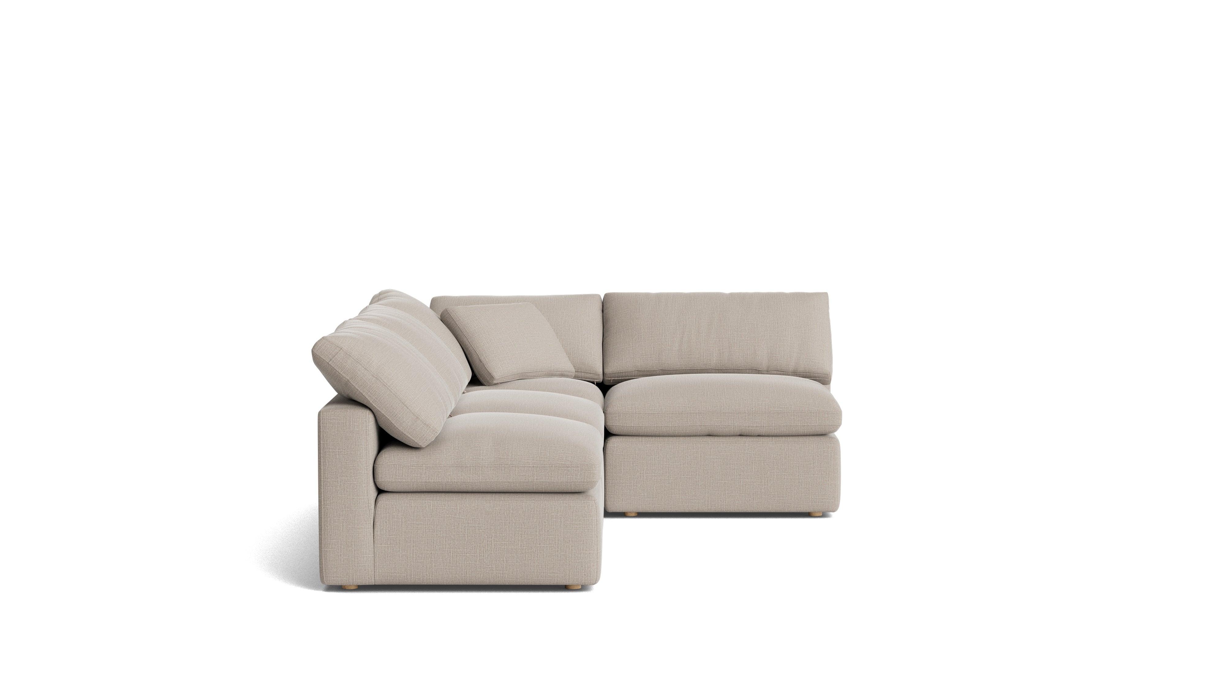 Movie Night™ 4 - Piece Modular Sectional Open, Standard, Light Pebble - Sundays CompanySEC-YJ-926-029