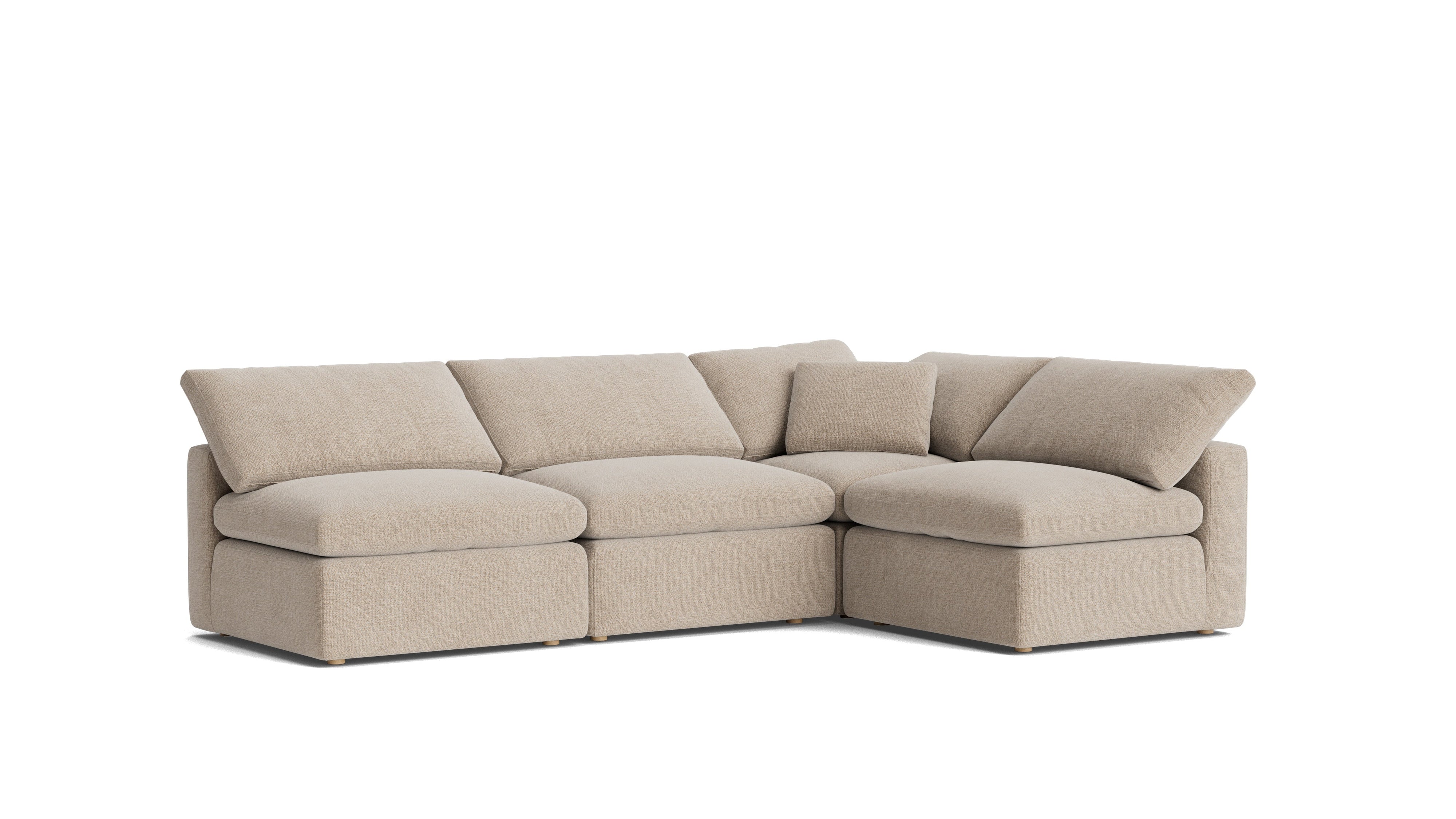 Movie Night™ 4-Piece Modular Sectional Open, Standard, Champagne