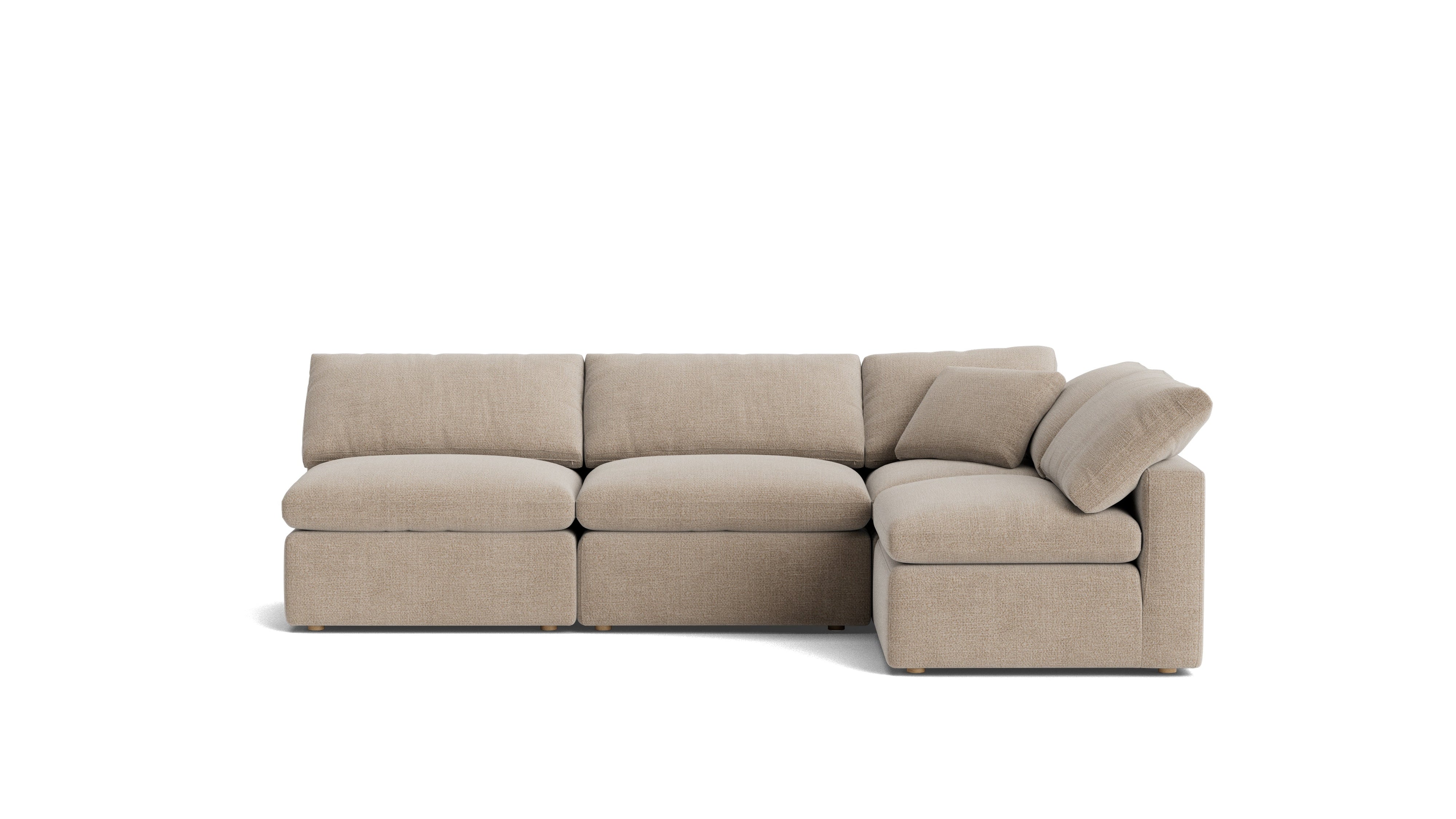 Movie Night™ 4-Piece Modular Sectional Open, Standard, Champagne