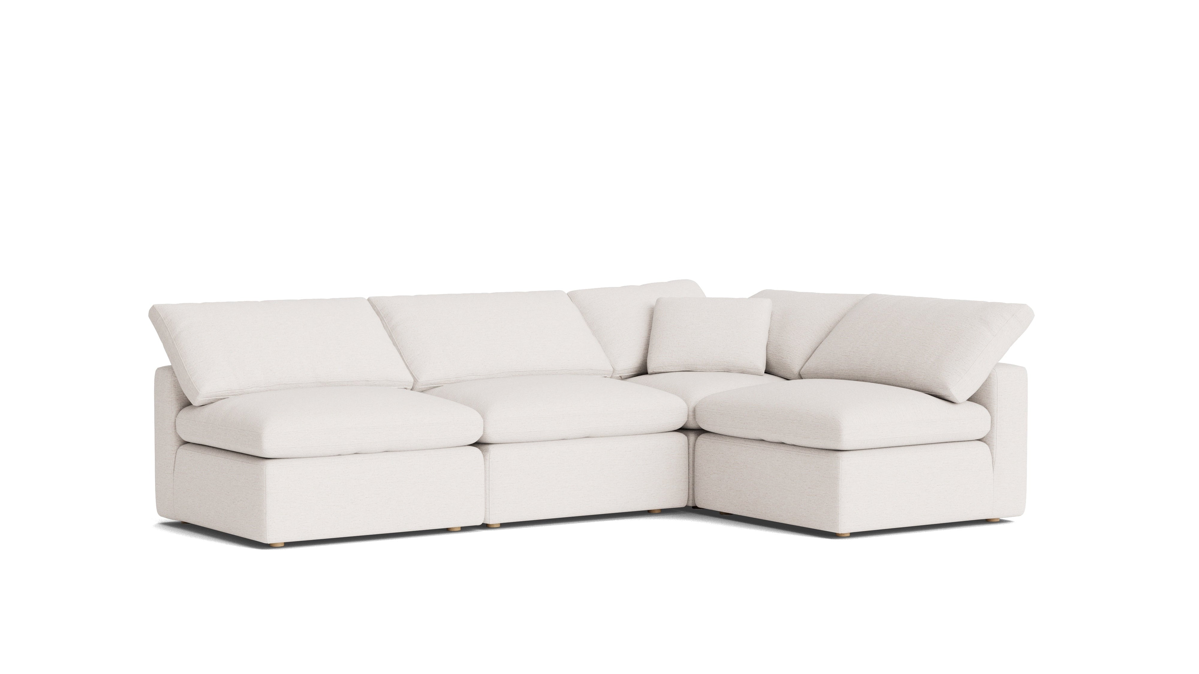 Movie Night™ 4-Piece Modular Sectional Open, Standard, Nomad Snow