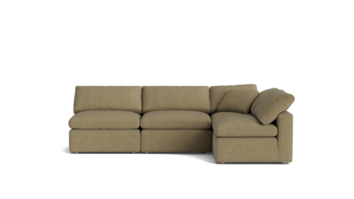Movie Night™ 4-Piece Modular Sectional Open, Standard, Olive
