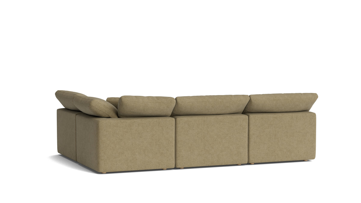 Movie Night™ 4-Piece Modular Sectional Open, Standard, Olive