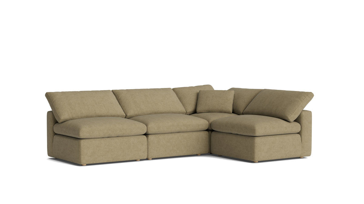 Movie Night™ 4-Piece Modular Sectional Open, Standard, Olive