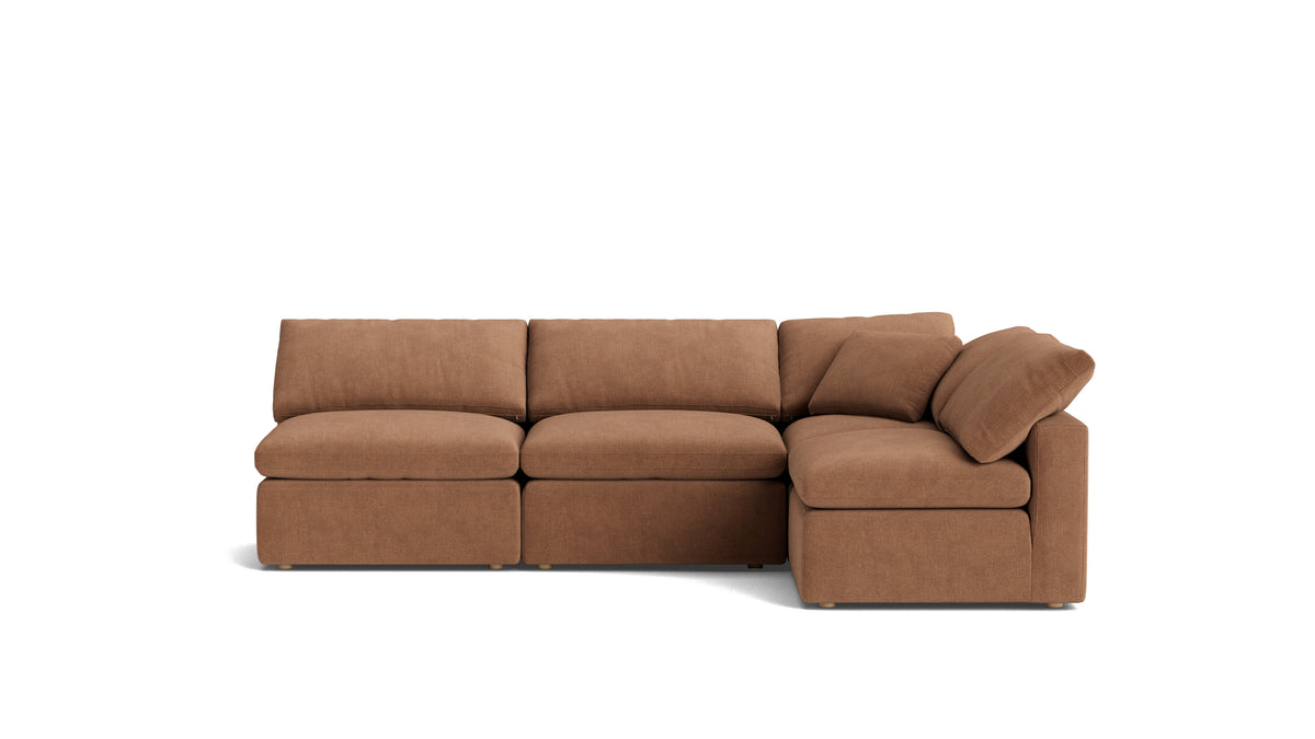 Movie Night™ 4-Piece Modular Sectional Open, Standard, Spice