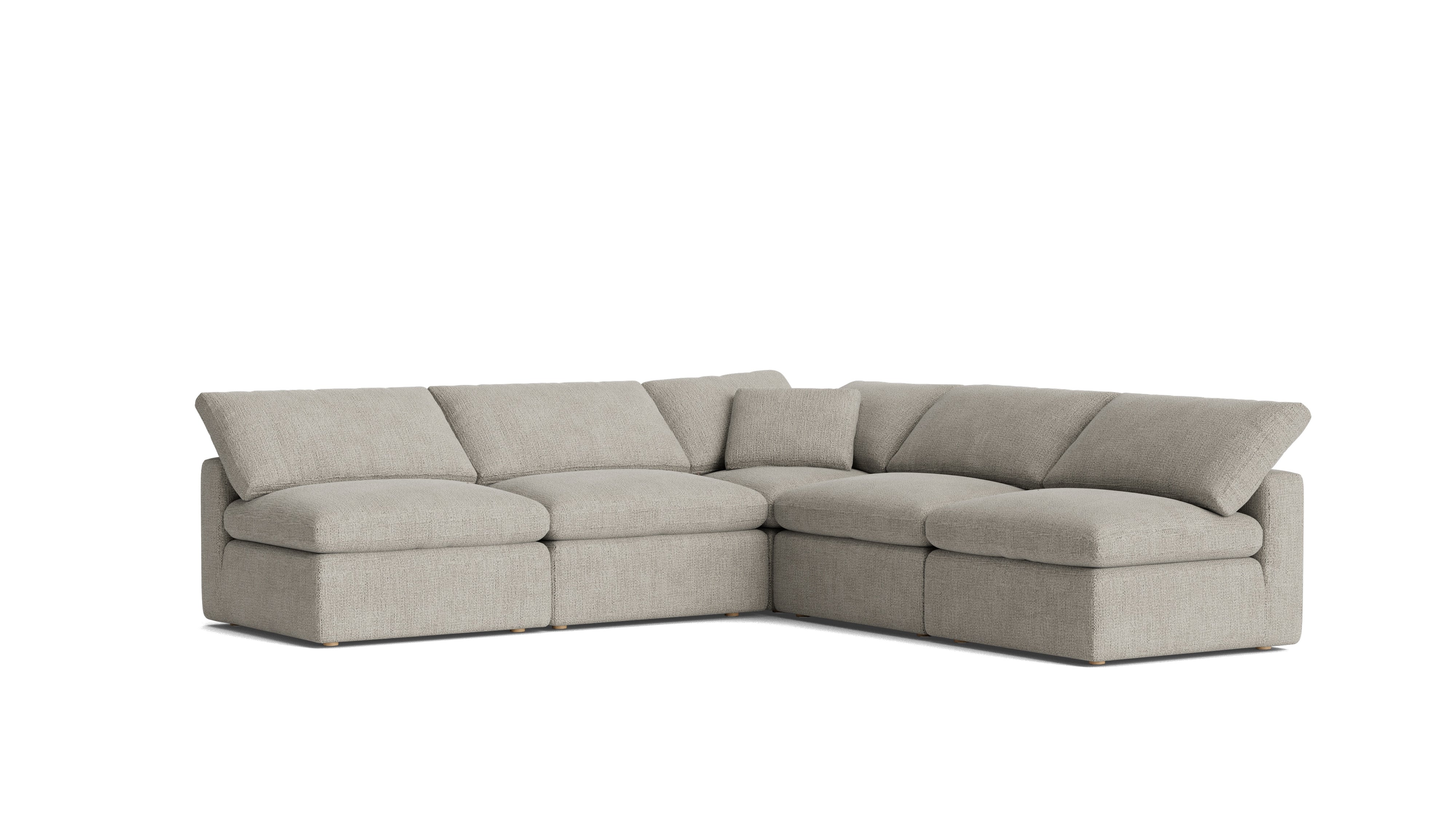 Movie Night™ 5 - Piece Modular Sectional Open, Standard, Oatmeal - Sundays CompanySEC-YJ-927-007