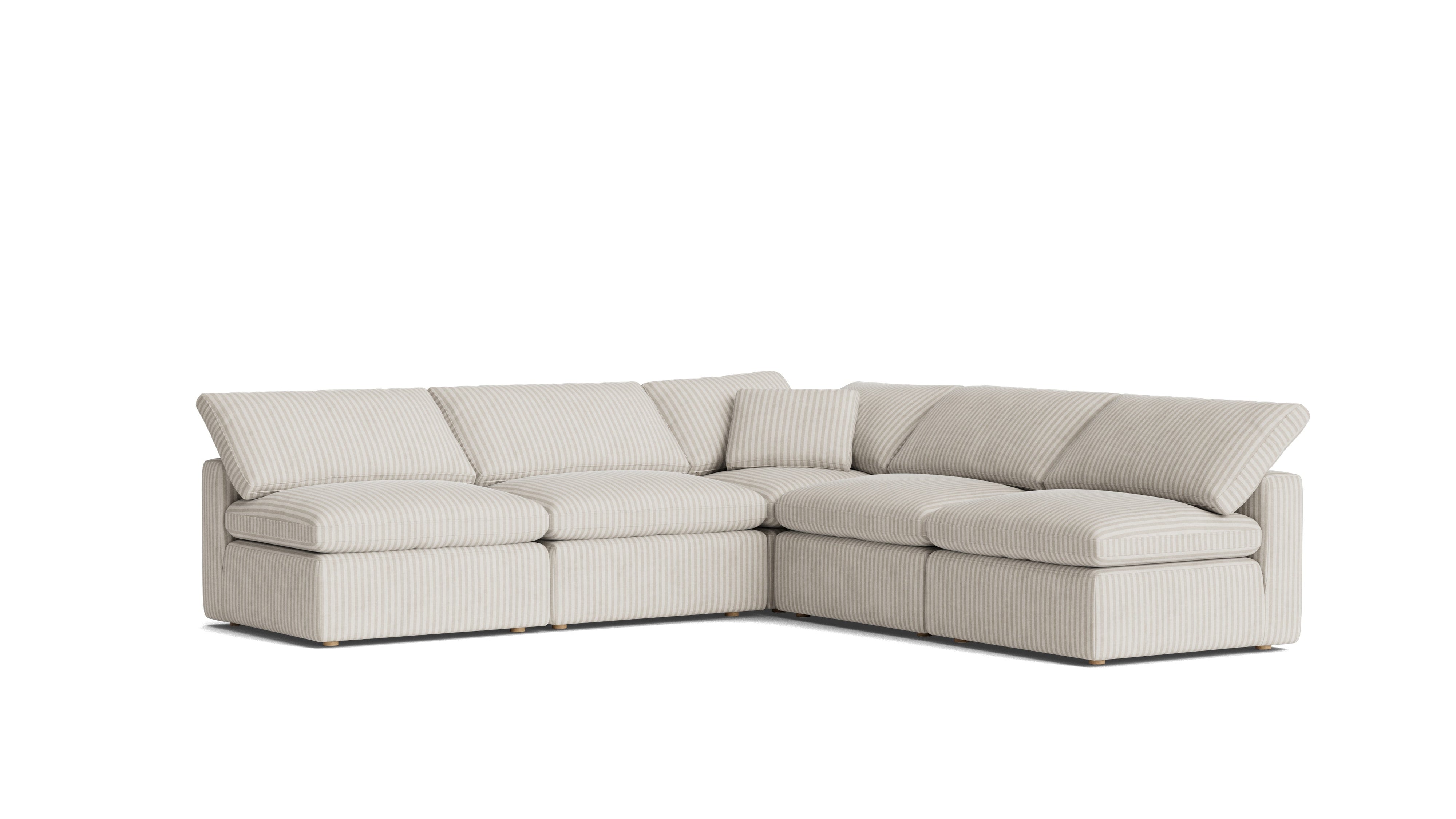 Movie Night™ 5-Piece Modular Sectional Open, Standard, Newport Stripe