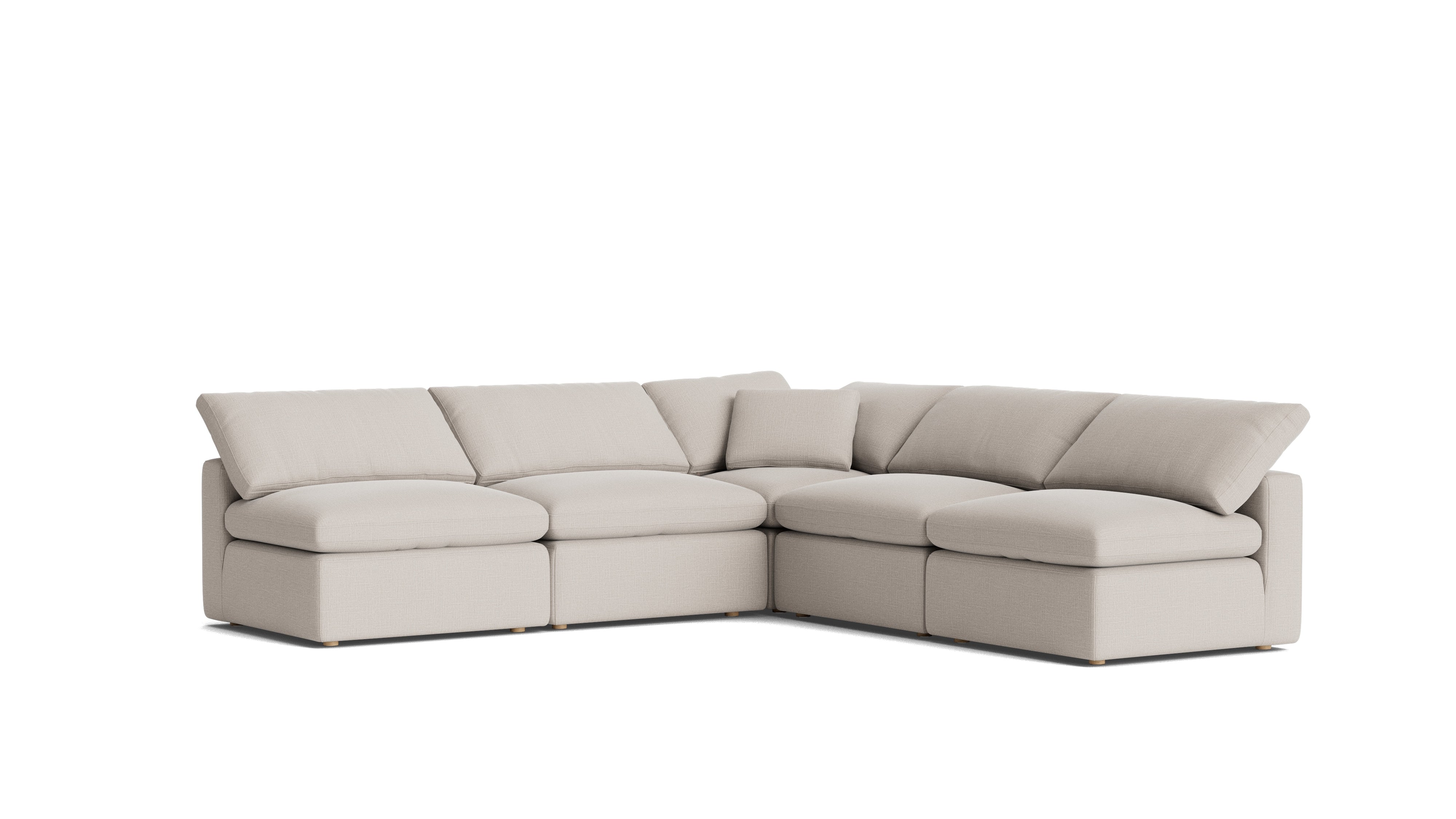Movie Night™ 5 - Piece Modular Sectional Open, Standard, Clay - Sundays CompanySEC-YJ-927-015