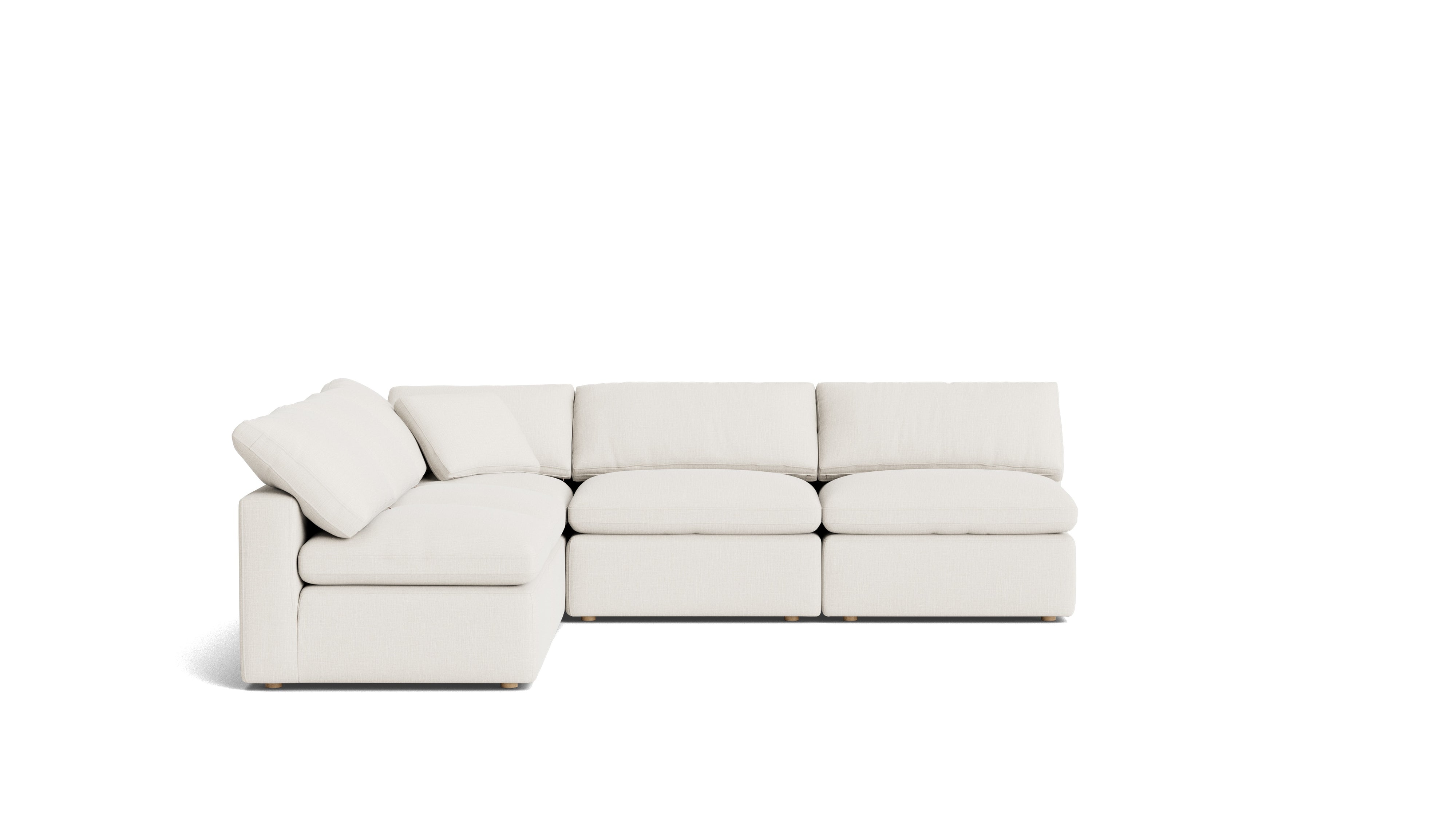 Movie Night™ 5 - Piece Modular Sectional Open, Standard, Cream Linen - Sundays CompanySEC-YJ-927-018
