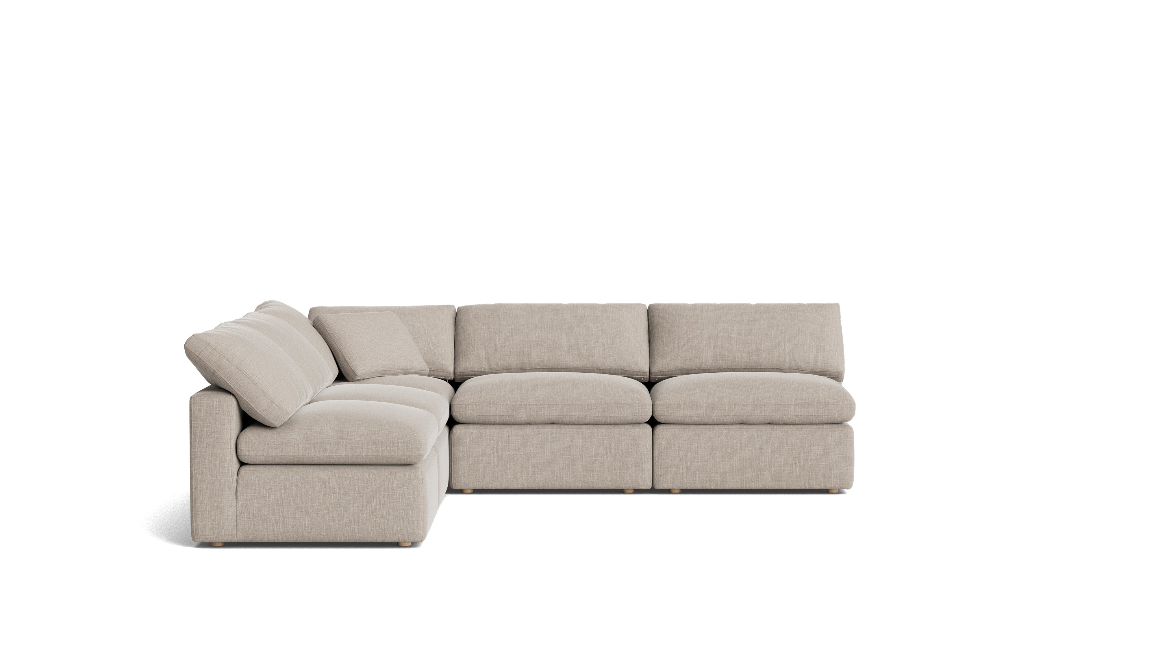 Movie Night™ 5 - Piece Modular Sectional Open, Standard, Light Pebble - Sundays CompanySEC-YJ-927-029