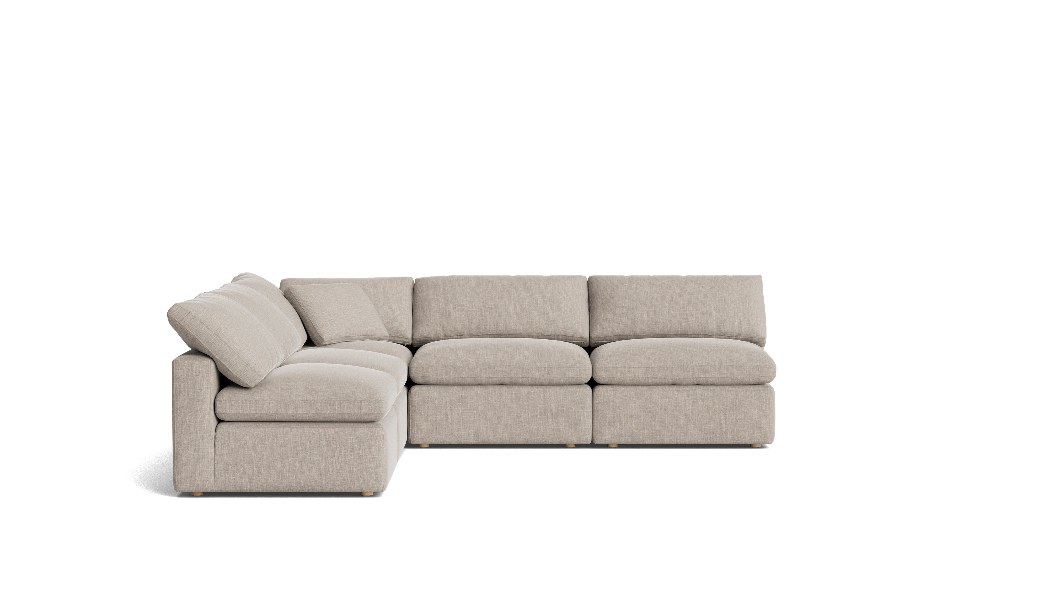 Movie Night™ 5-Piece Modular Sectional Open, Standard, Light Pebble