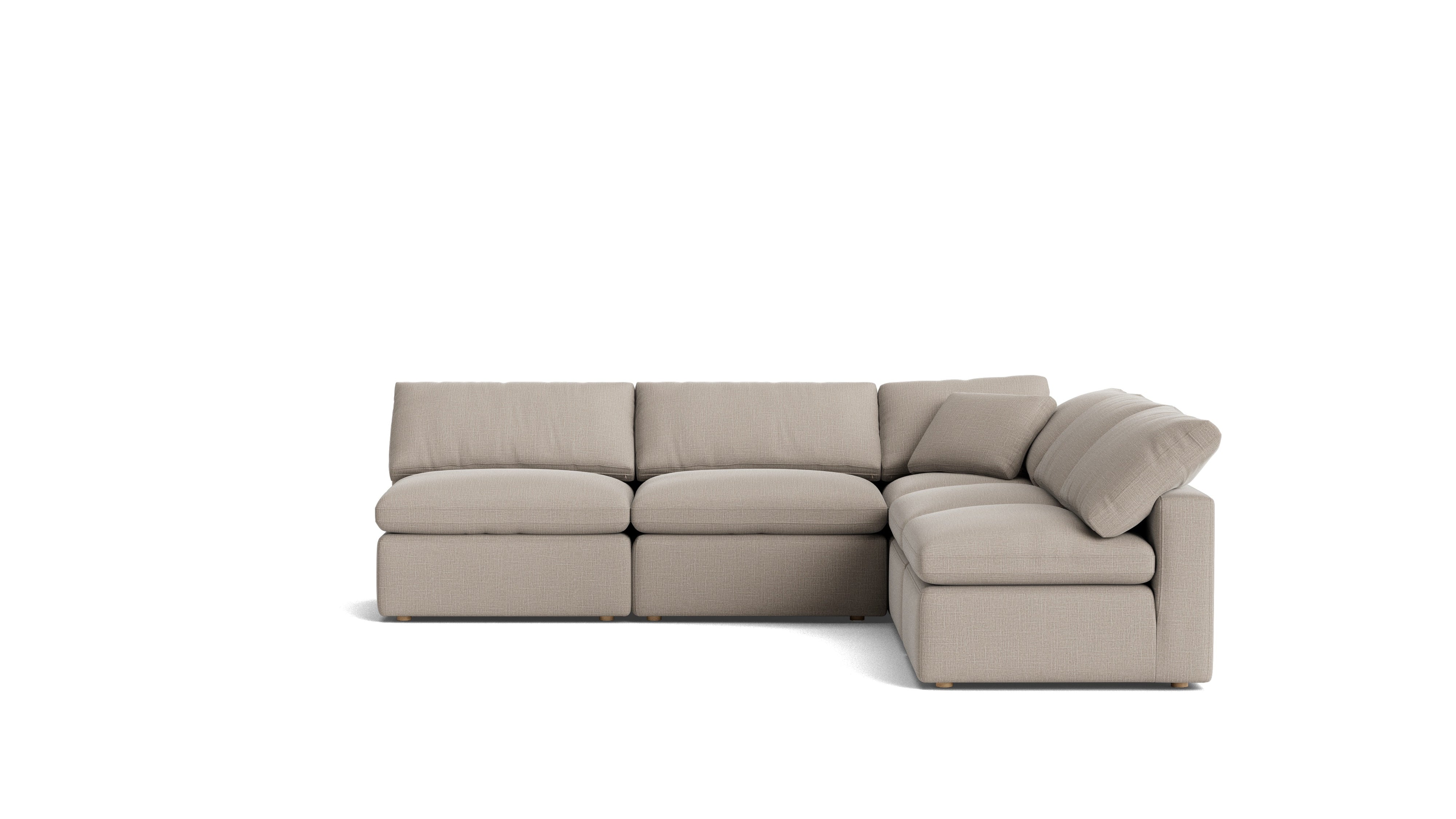 Movie Night™ 5-Piece Modular Sectional Open, Standard, Light Pebble