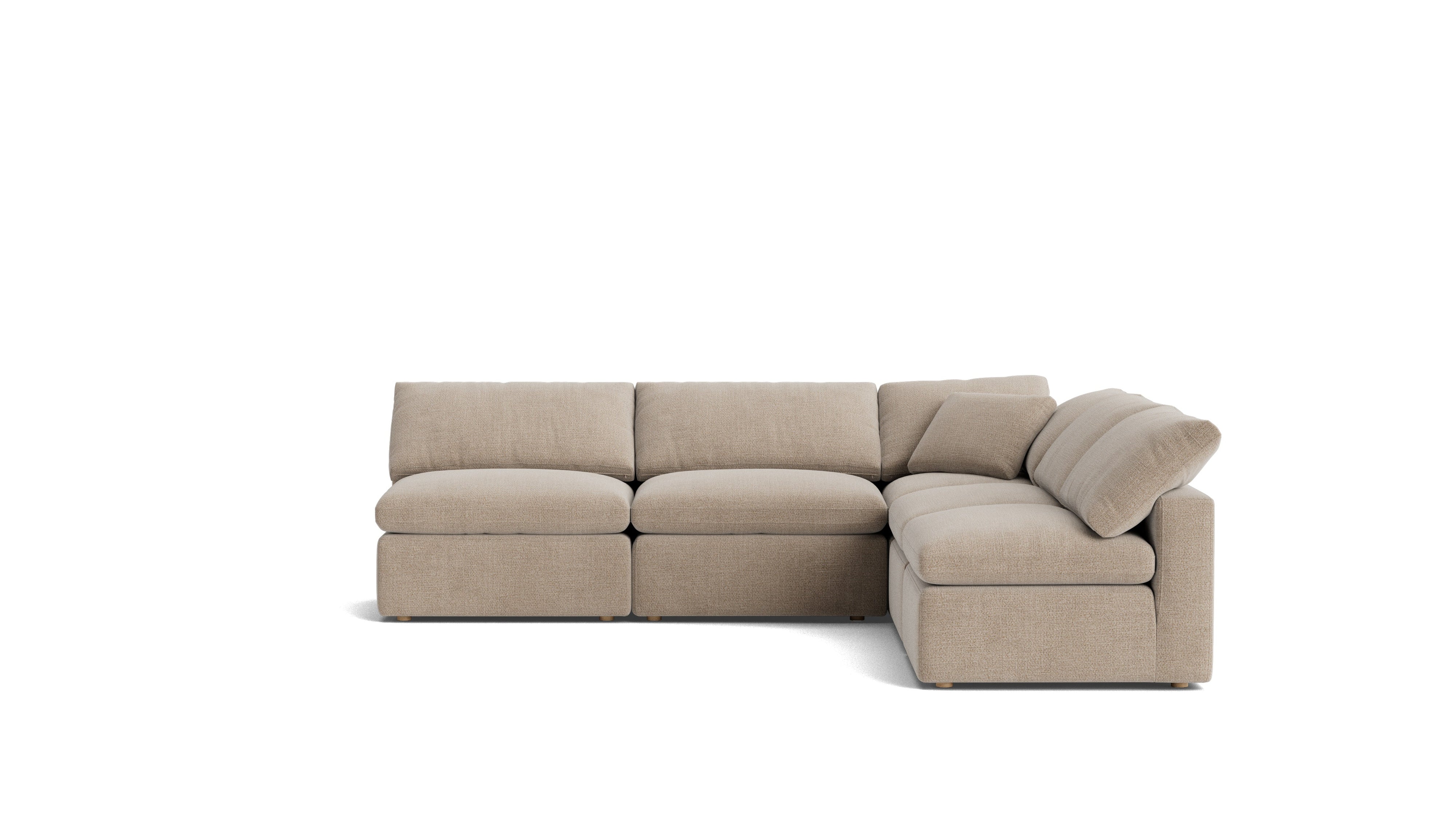 Movie Night™ 5-Piece Modular Sectional Open, Standard, Champagne