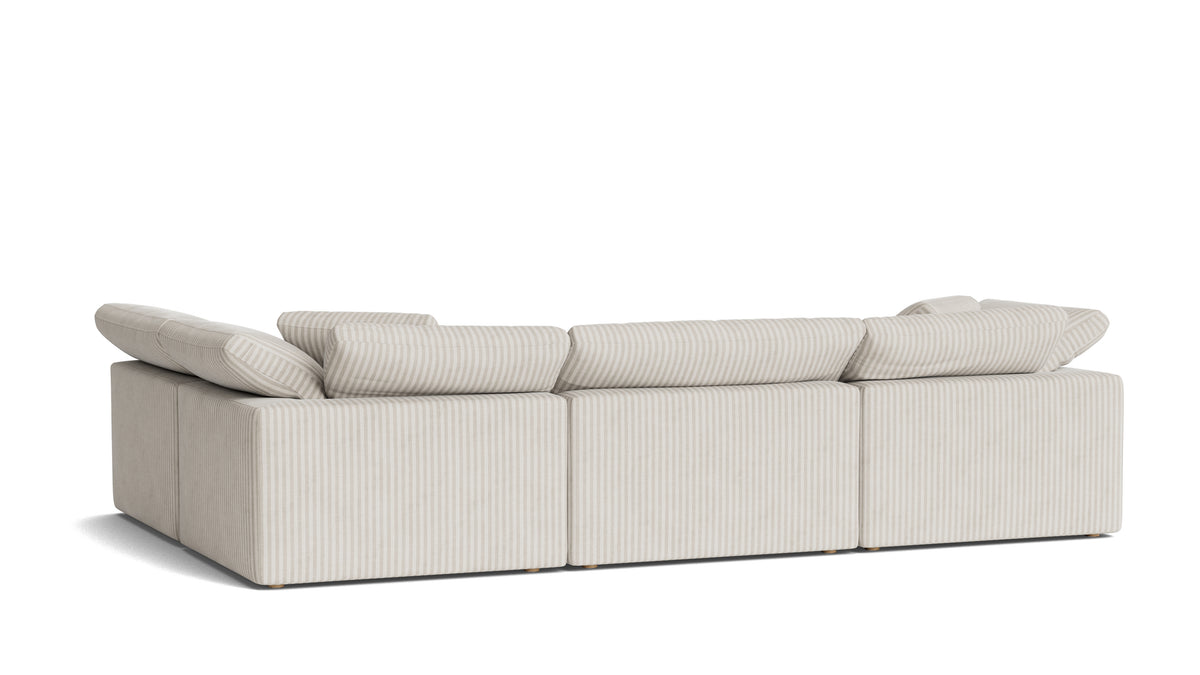 Movie Night™ 4-Piece Modular Sectional Armless, Large, Newport Stripe