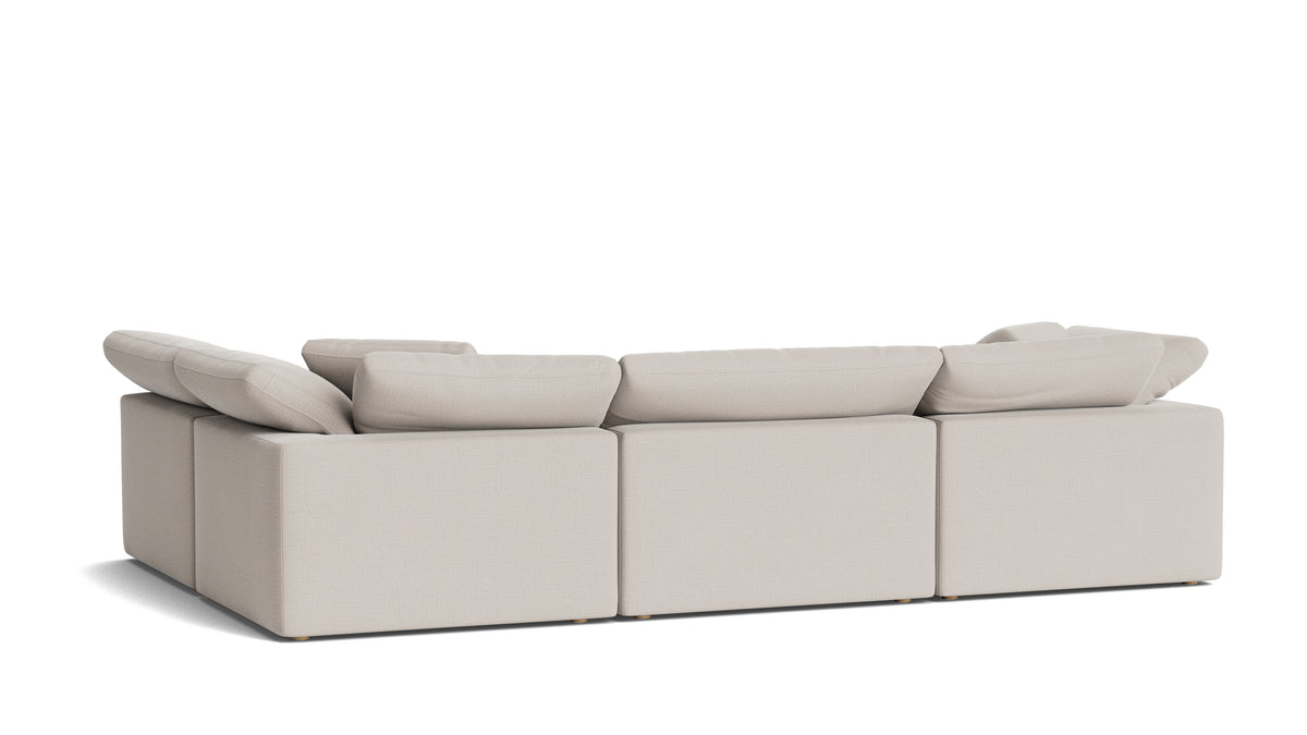 Movie Night™ 4-Piece Modular Sectional Armless, Large, Clay