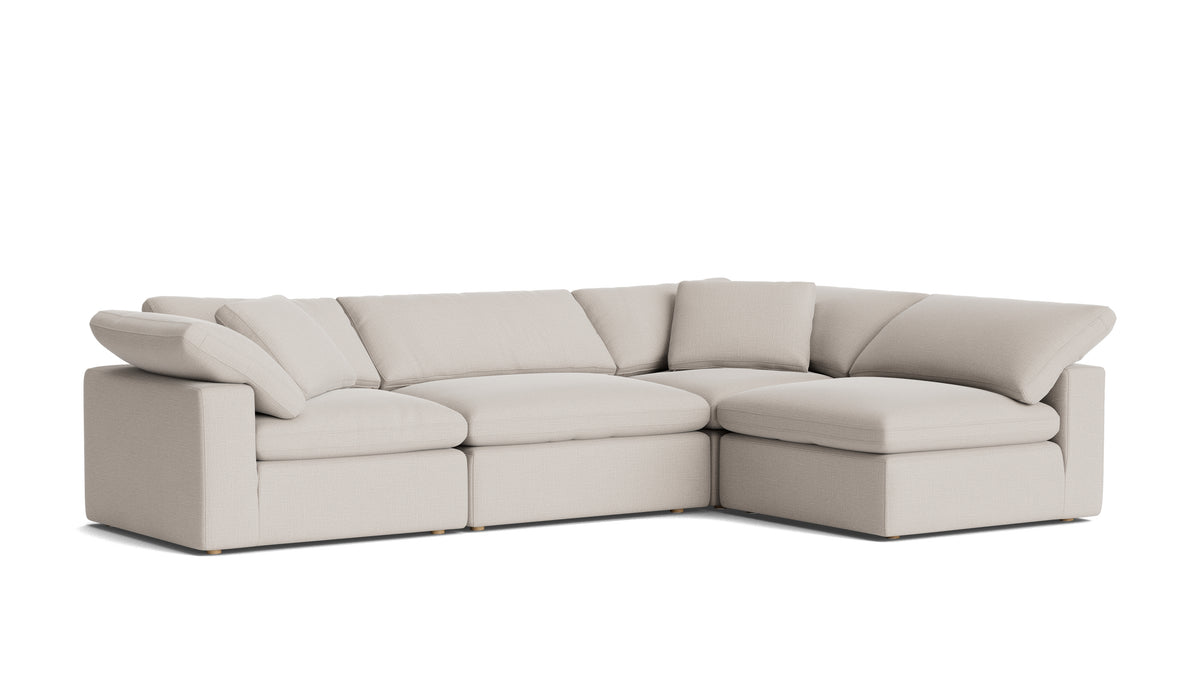 Movie Night™ 4-Piece Modular Sectional Armless, Large, Clay