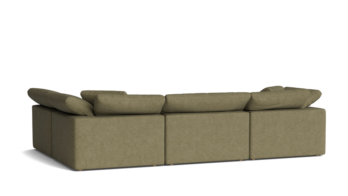 Movie Night™ 4-Piece Modular Sectional Armless, Large, Olive