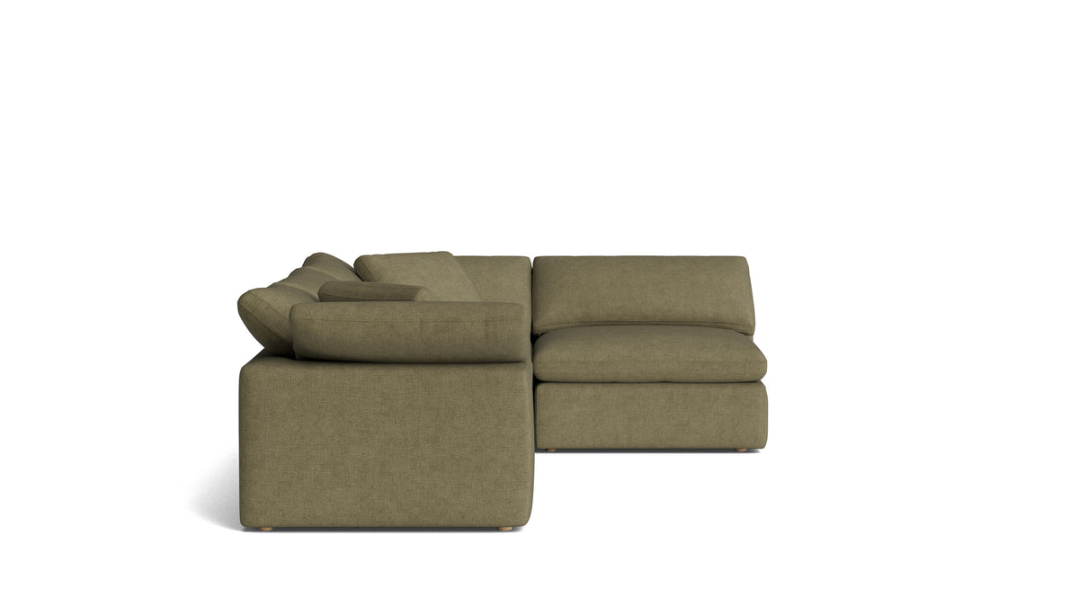 Movie Night™ 4-Piece Modular Sectional Armless, Large, Olive
