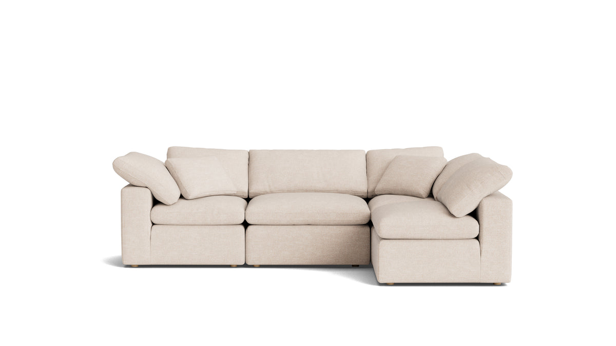 Movie Night™ 4-Piece Modular Sectional Armless, Standard, Sunbeam