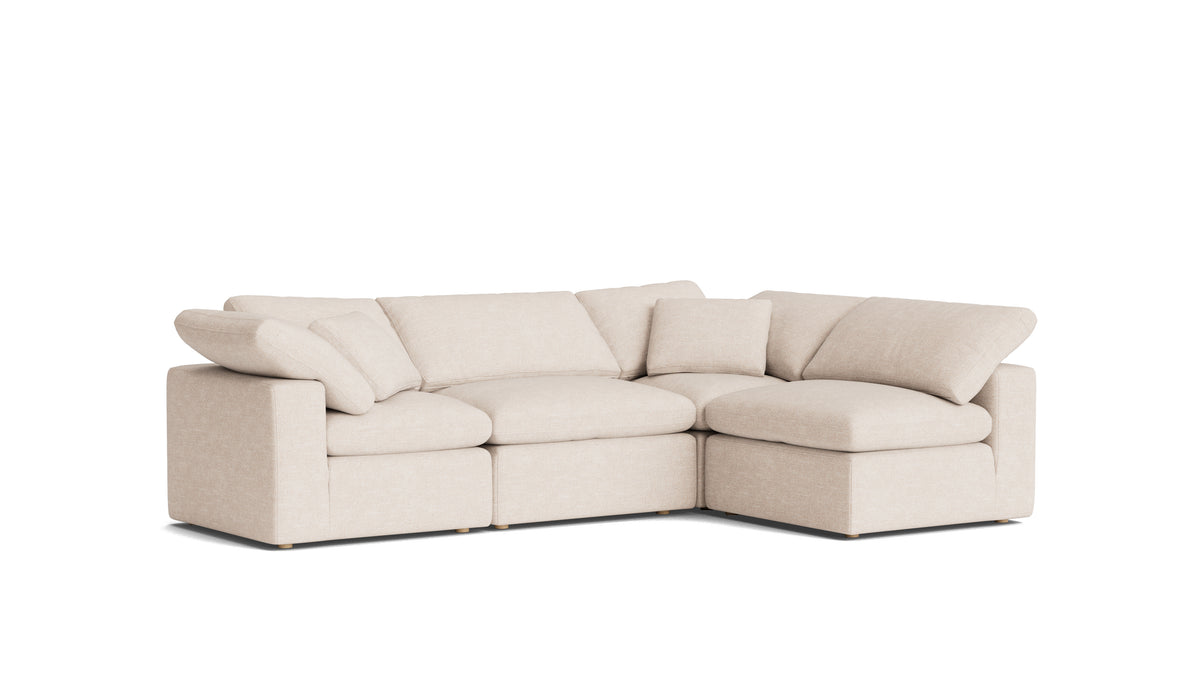 Movie Night™ 4-Piece Modular Sectional Armless, Standard, Sunbeam